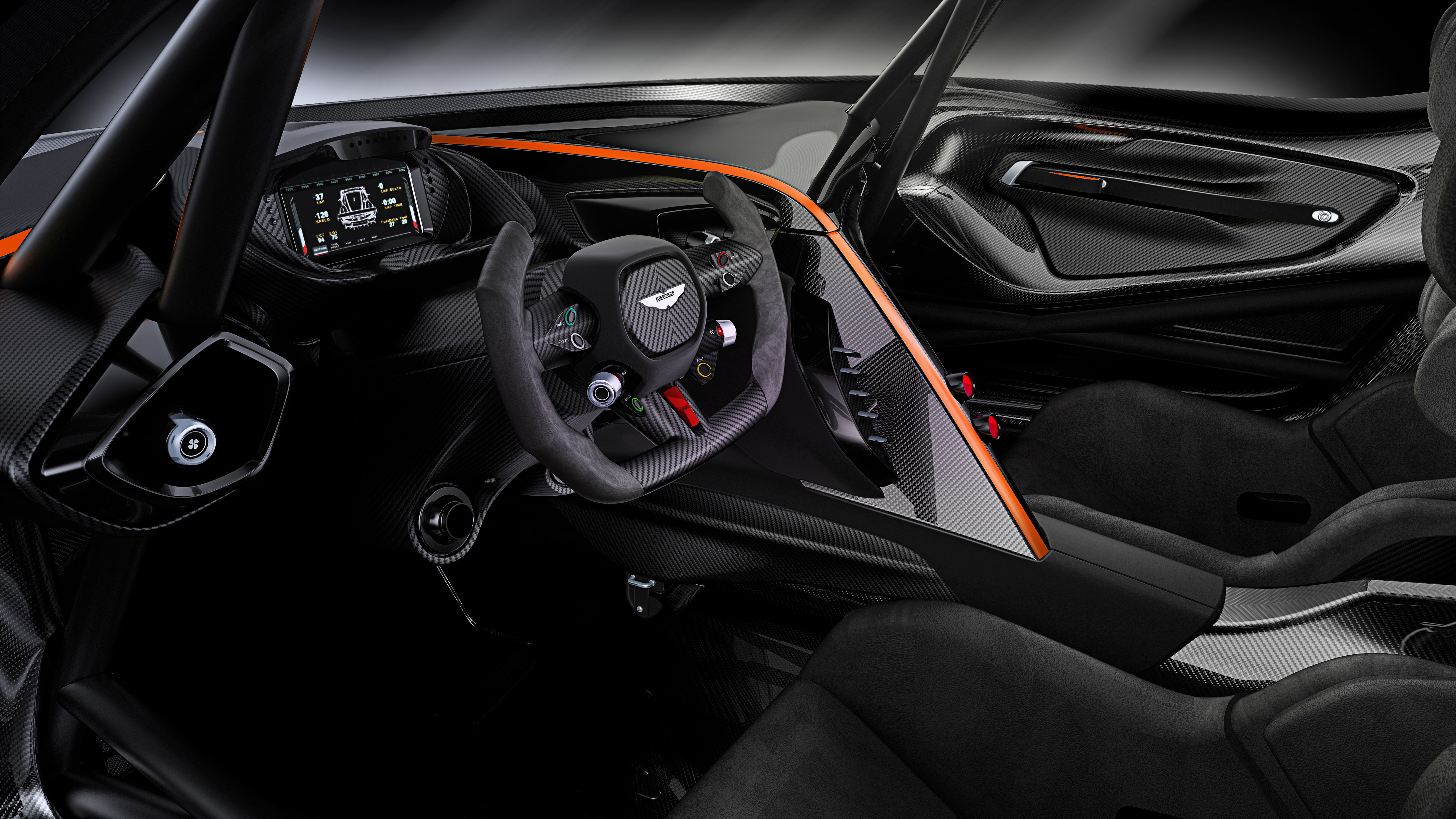 Aston Martin, Car, Interior, Aston Martin Vulcan, Steering Wheel, 5K, HD Wallpaper