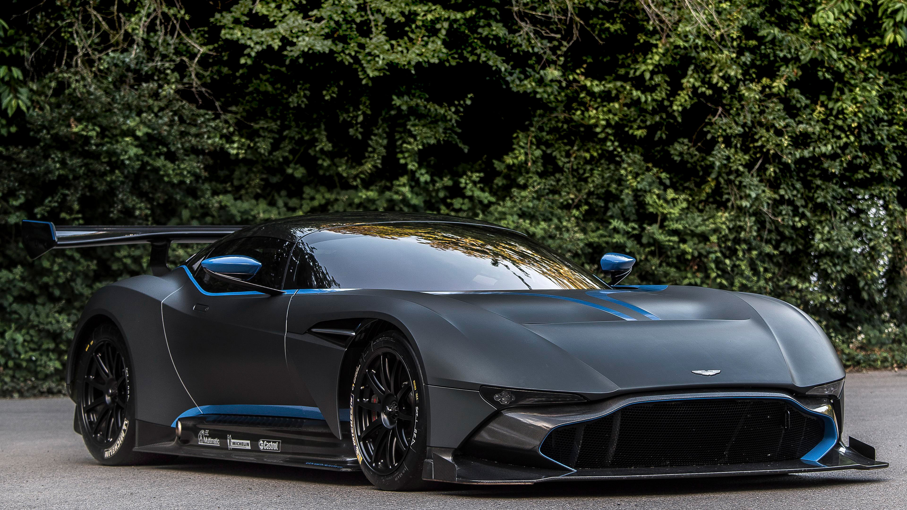 car, 4K, vehicle, Aston Martin Vulcan, black cars, HD Wallpaper