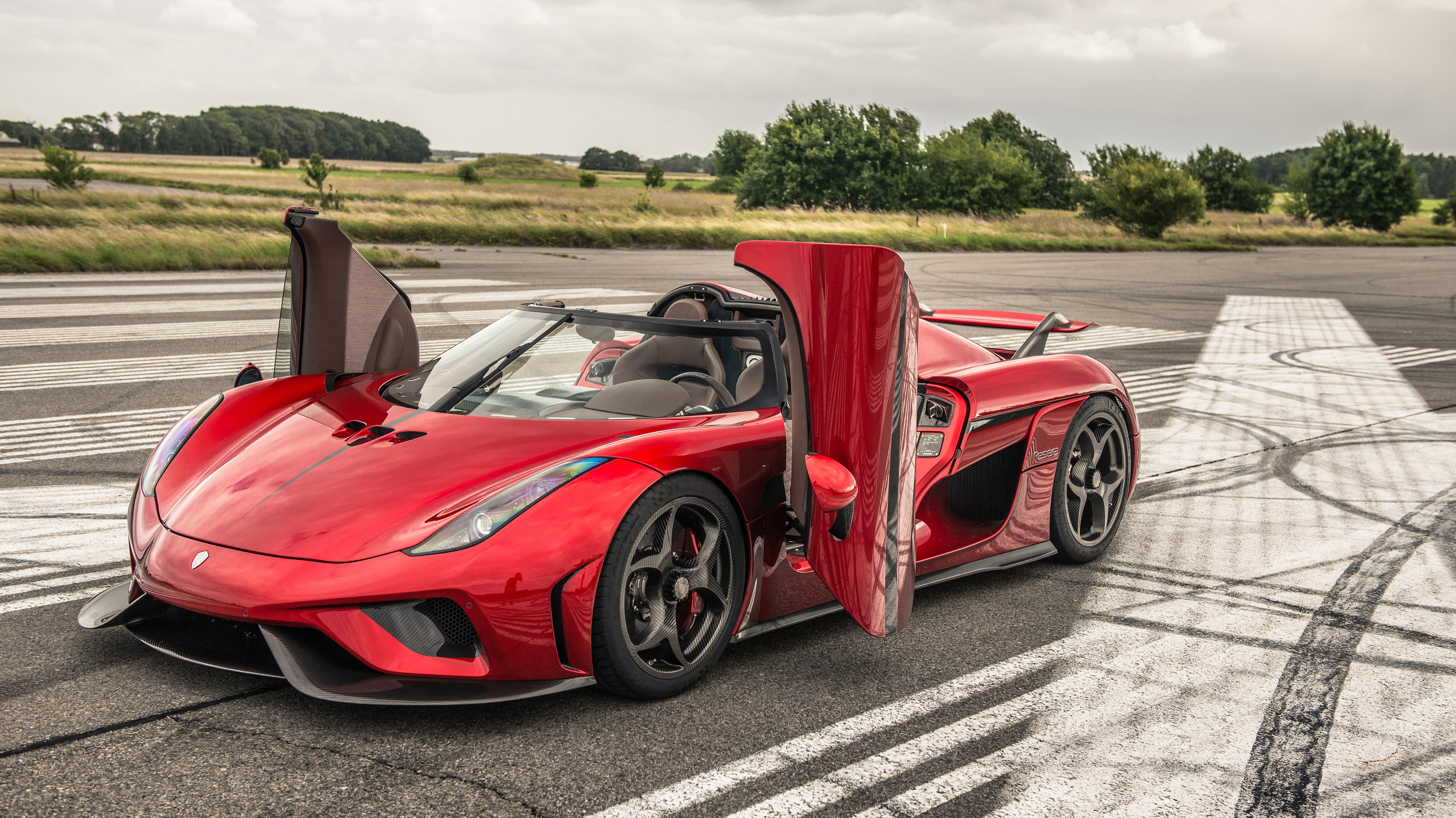 4K, Sport Car, Koenigsegg, Red Car, Vehicle, Car, Koenigsegg Regera, Supercar, HD Wallpaper