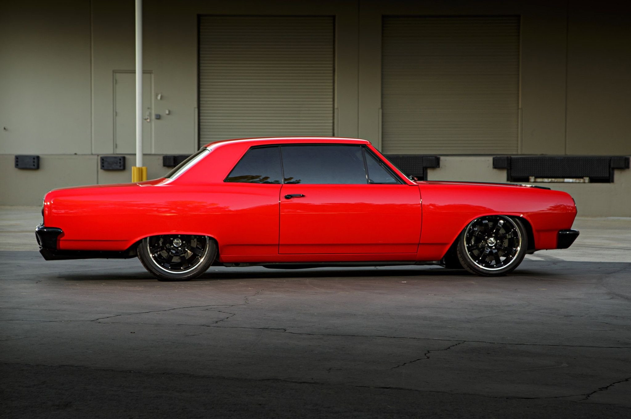 chevelle, red, classic, chevrolet, modified, cars, 1965, 1080P, HD Wallpaper