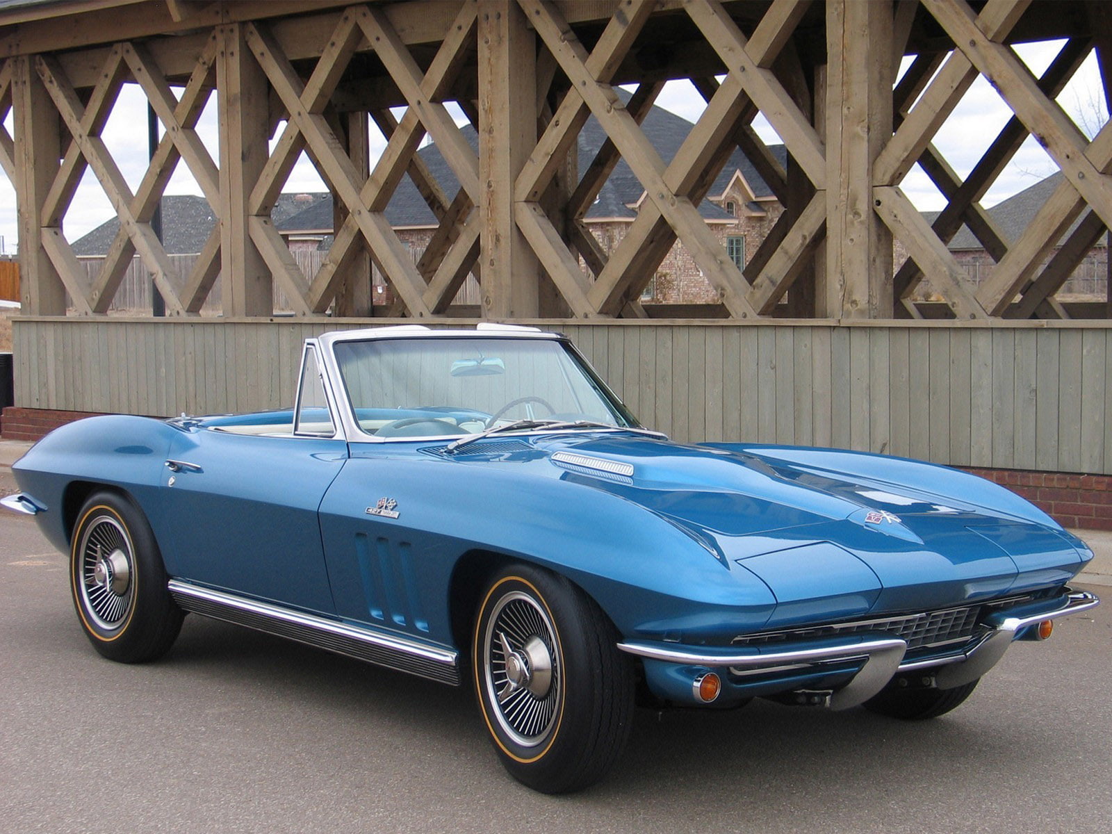 muscle, supercar, sting, chevrolet, 1965, classic, ray, supercars, 720P, convertible, corvette, HD Wallpaper