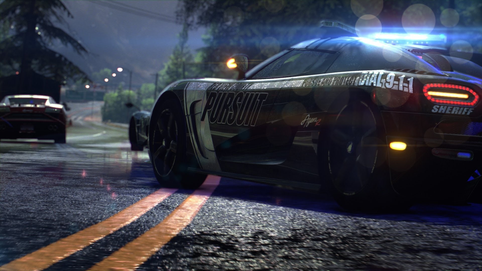supercars, 1080P, police, Koenigsegg, night, Need for Speed Rivals, chase, HD Wallpaper