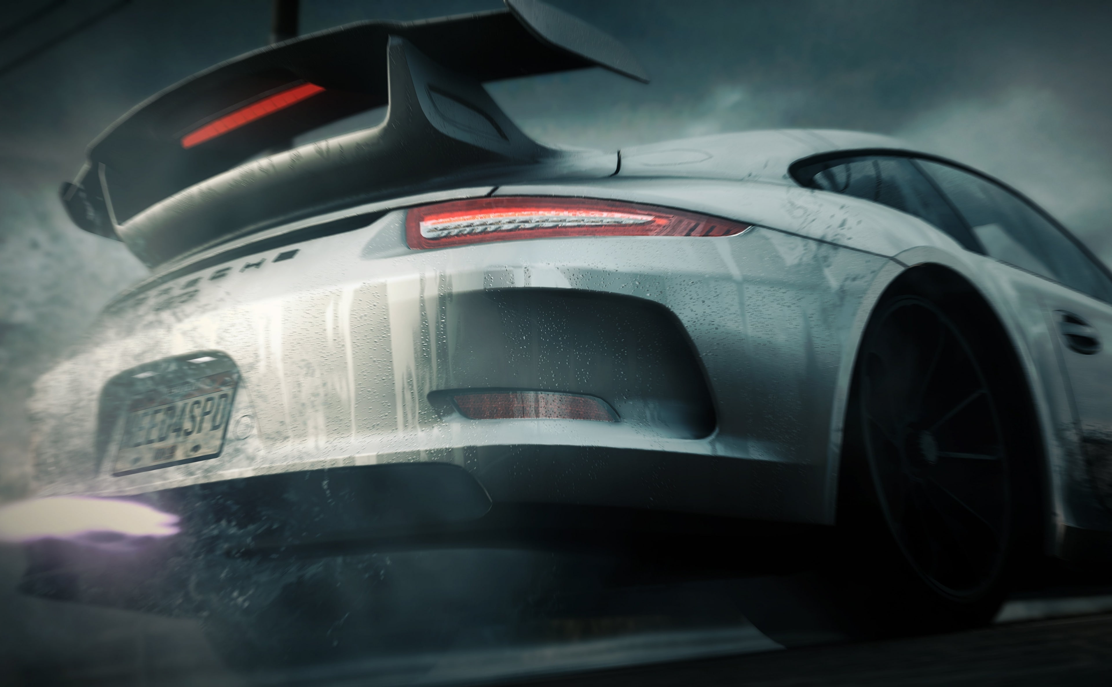 coupe, sign, porsche, gray, video game, communication, city, mode of transportation, car, night, 4K, text, motor vehicle, Games, Need For Speed, no people, HD Wallpaper