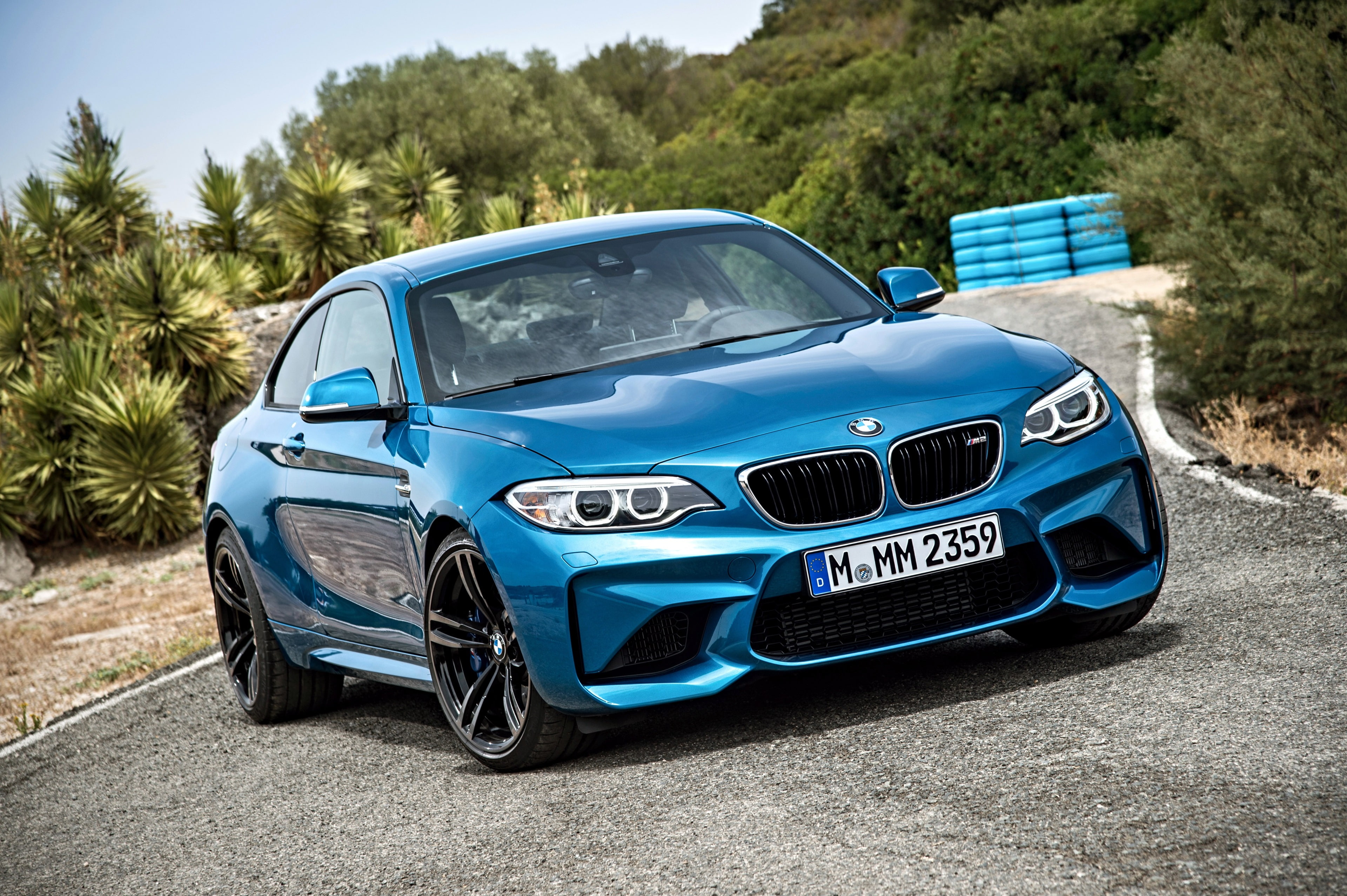day, car, vintage car, sunlight, sports car, bmw m2 4k hd  picture, retro styled, driving, road, mode of transportation, blue, outdoors, 4K, tree, land, HD Wallpaper