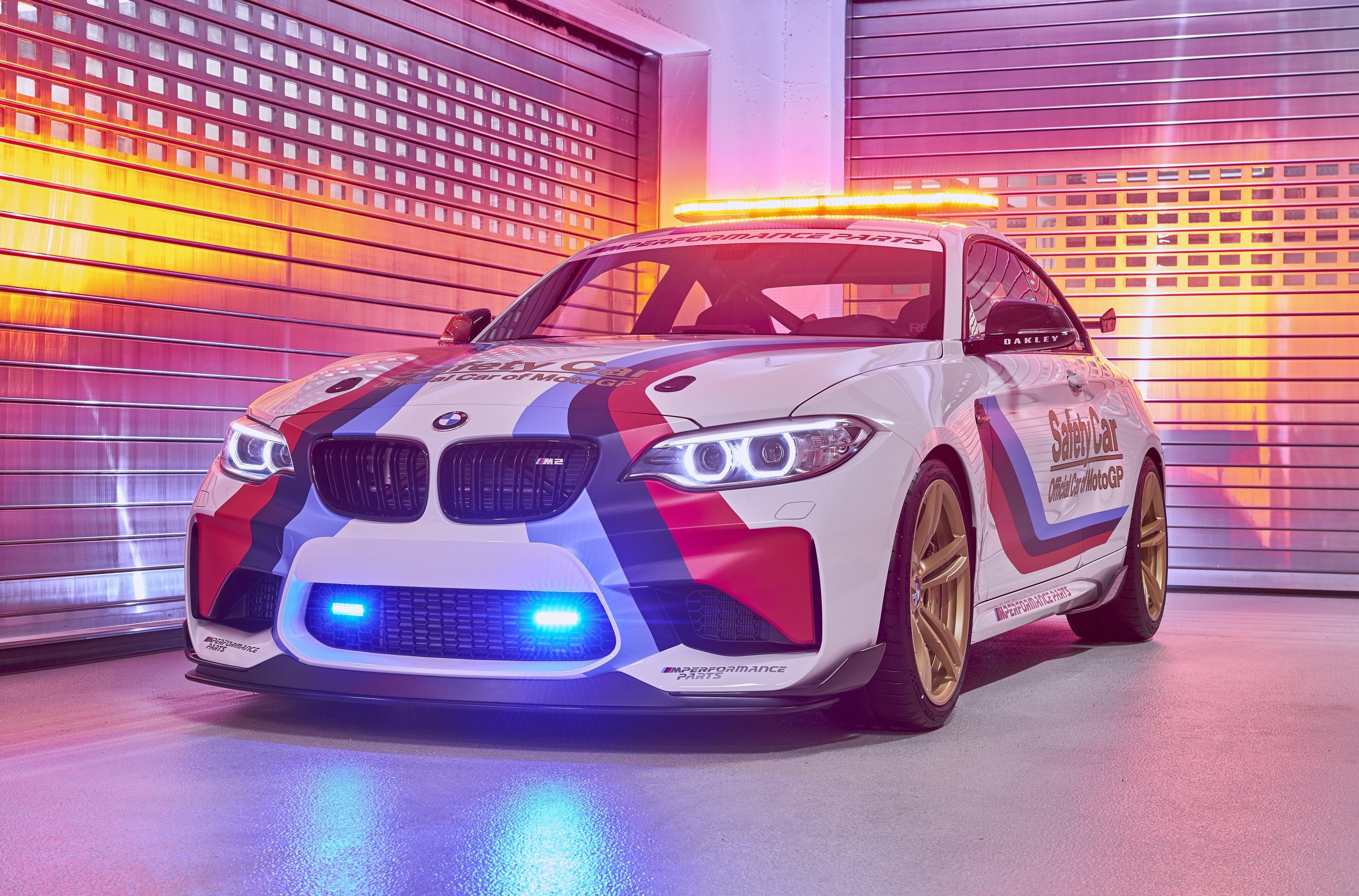 4K, car, bmw m2 coup motogp 4k new image hd, sports car, night, built structure, taxi, transportation, illuminated, motor vehicle, building exterior, mode of transportation, HD Wallpaper