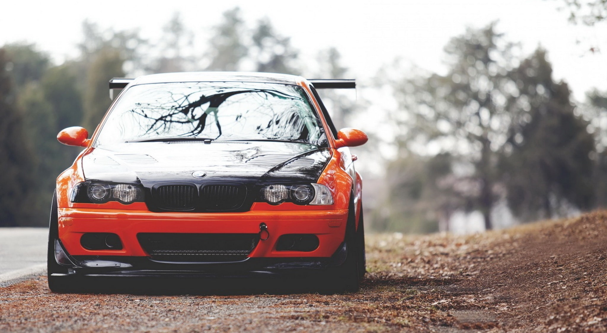 toy car, car, 1080P, BMW, e, plant, outdoors, road, nature, tree, front view, mode of transportation, day, forest, transportation, red, Cars, black, toy, HD Wallpaper