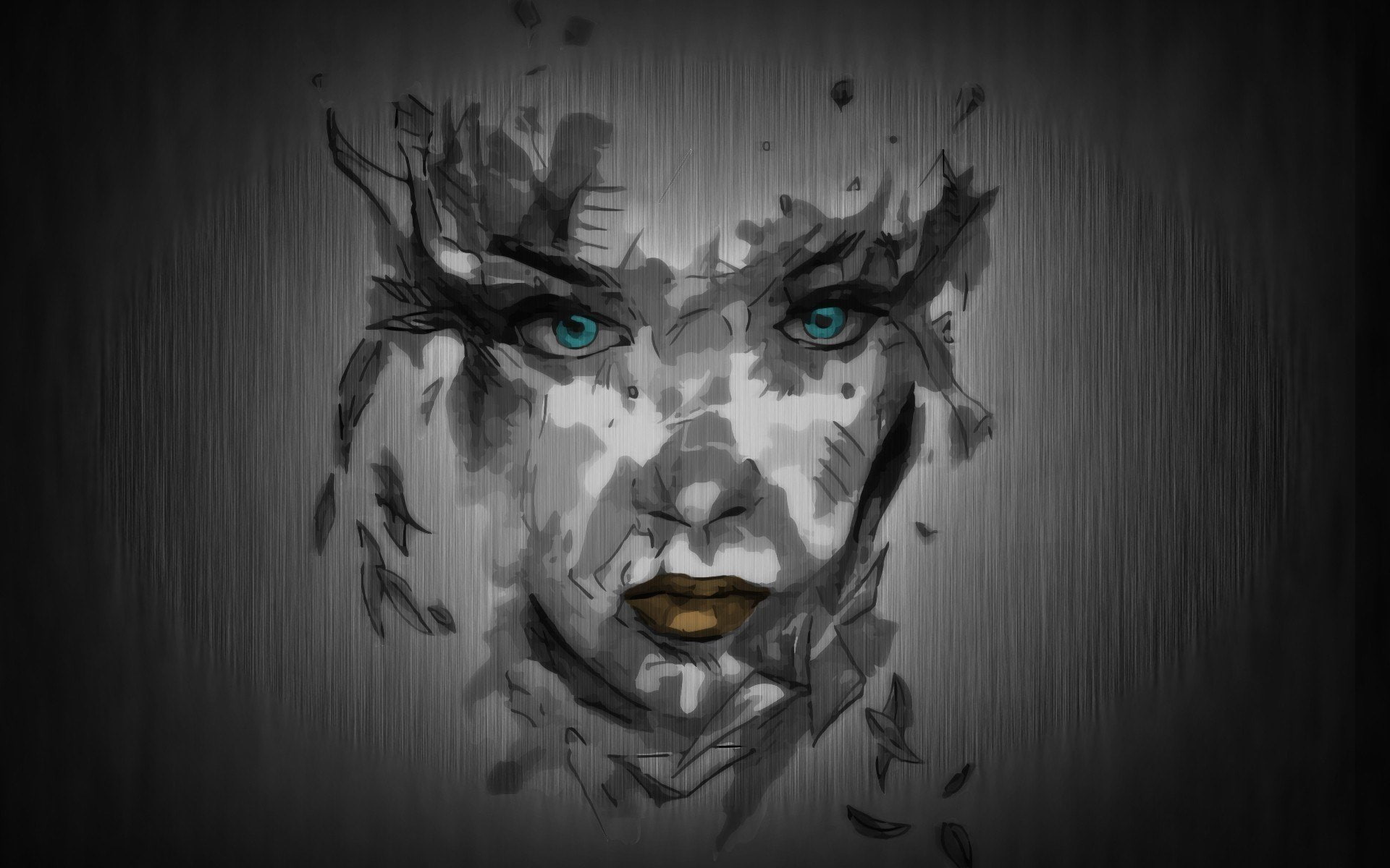 music, light, stars, trap, night, 1080P, women, sketches, metal, HD Wallpaper