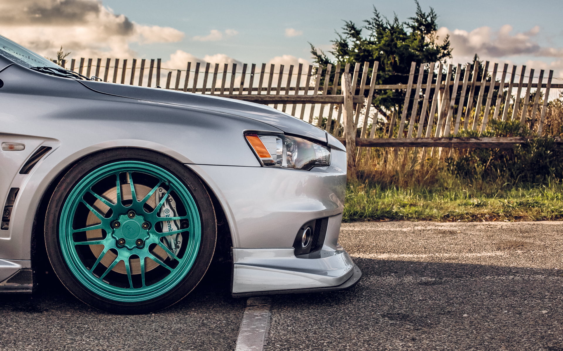 chrome, outdoors, 1080P, elegance, sports Car, speed, road, front View, day, wheel, bumper, street, Lancer, retro styled, luxury, transportation, travel, HD Wallpaper