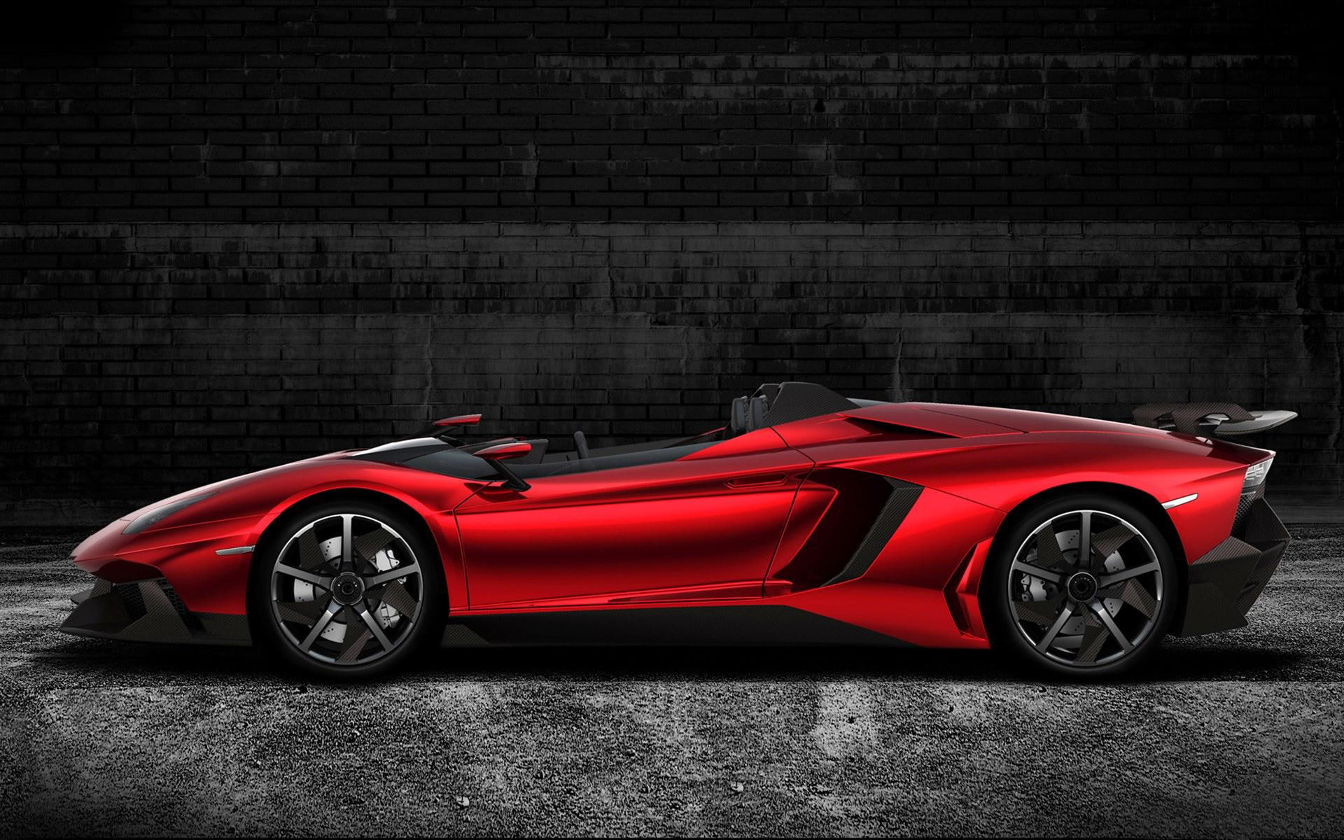 2012, 1080P, convertible, lamborghini, car, sports, red, aventador, cars, j, HD Wallpaper