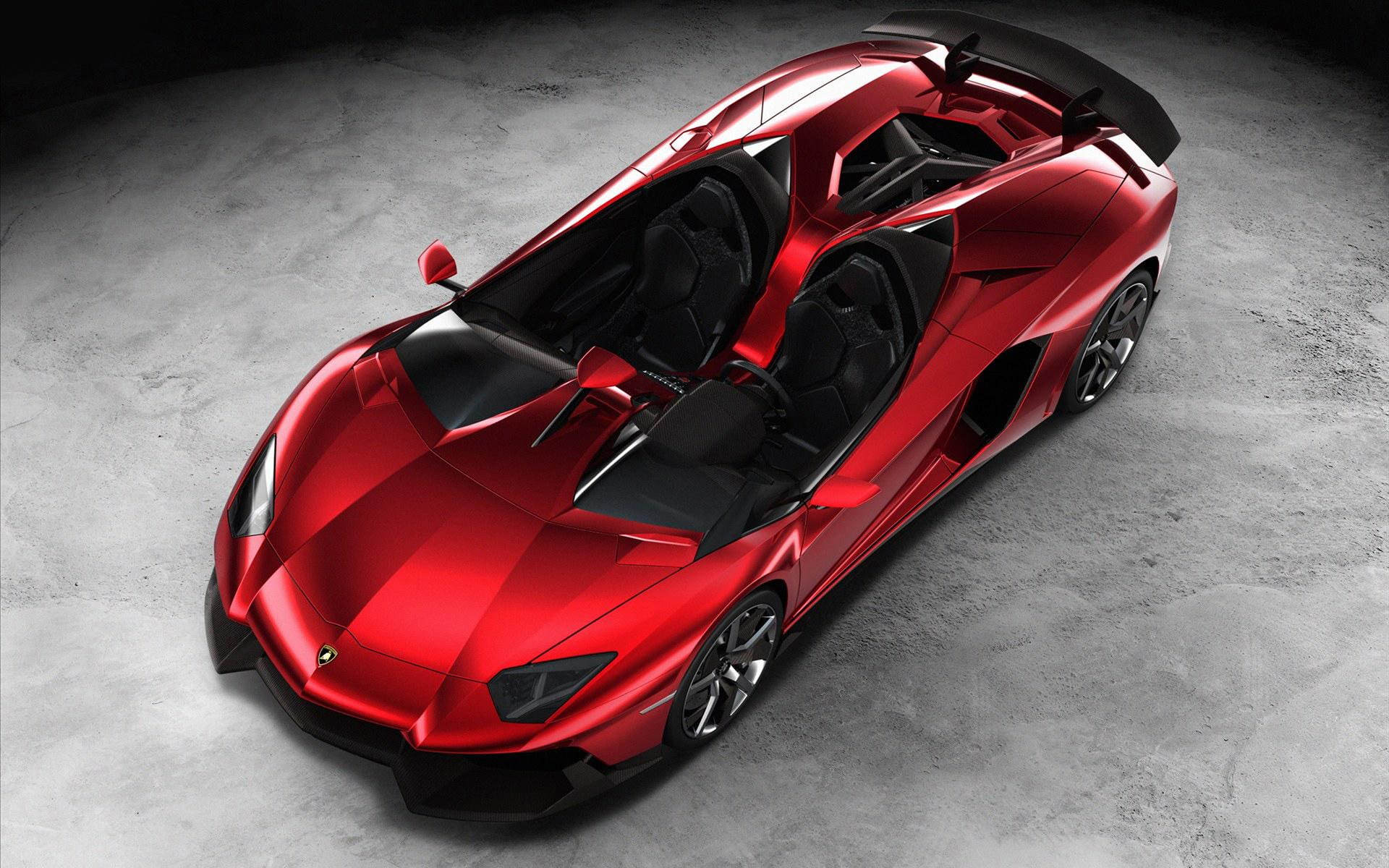 2012, aventador, j, cars, sports, car, red, 1080P, lamborghini, HD Wallpaper