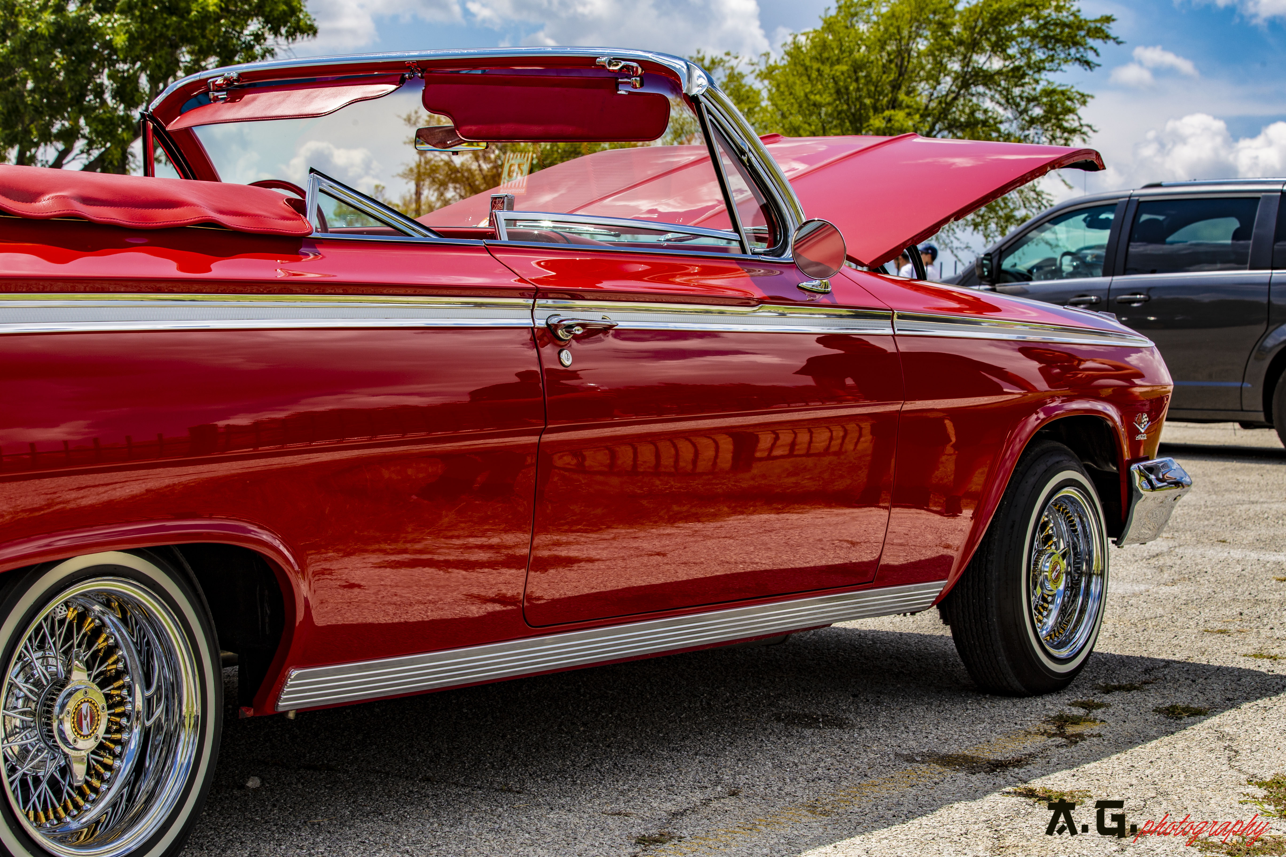 car, red cars, impala, 5K, vehicle, CAR, LOW RIDER, HD Wallpaper