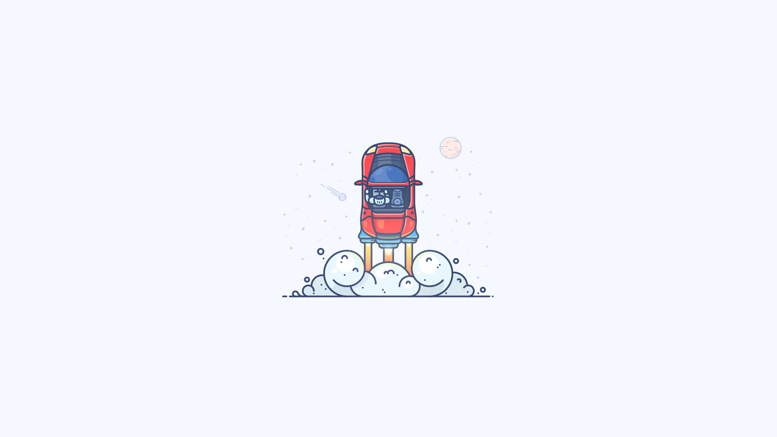 2K, rocket, illustration, space, white  background, Tesla Roadster, SpaceX, Tesla Motors, HD Wallpaper