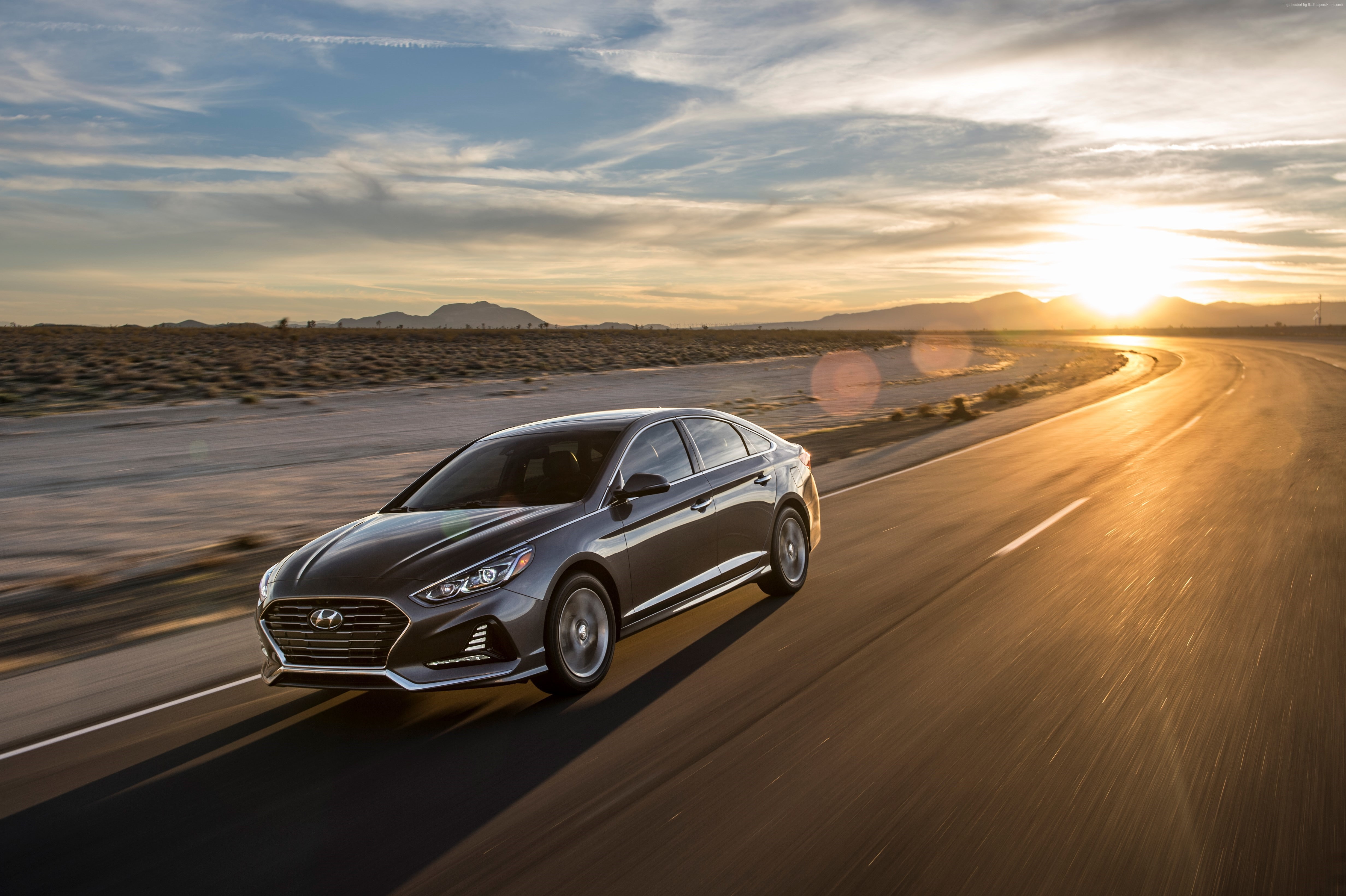 4K, 2018 Cars, 5K, Hyundai Sonata, HD Wallpaper