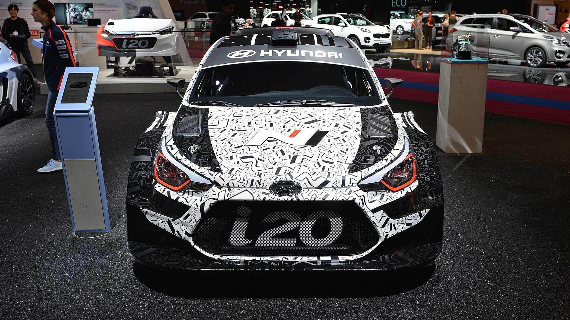 motor, show, 2016, cars, 1080P, hyundai, racecars, wrc, paris, i20, HD Wallpaper