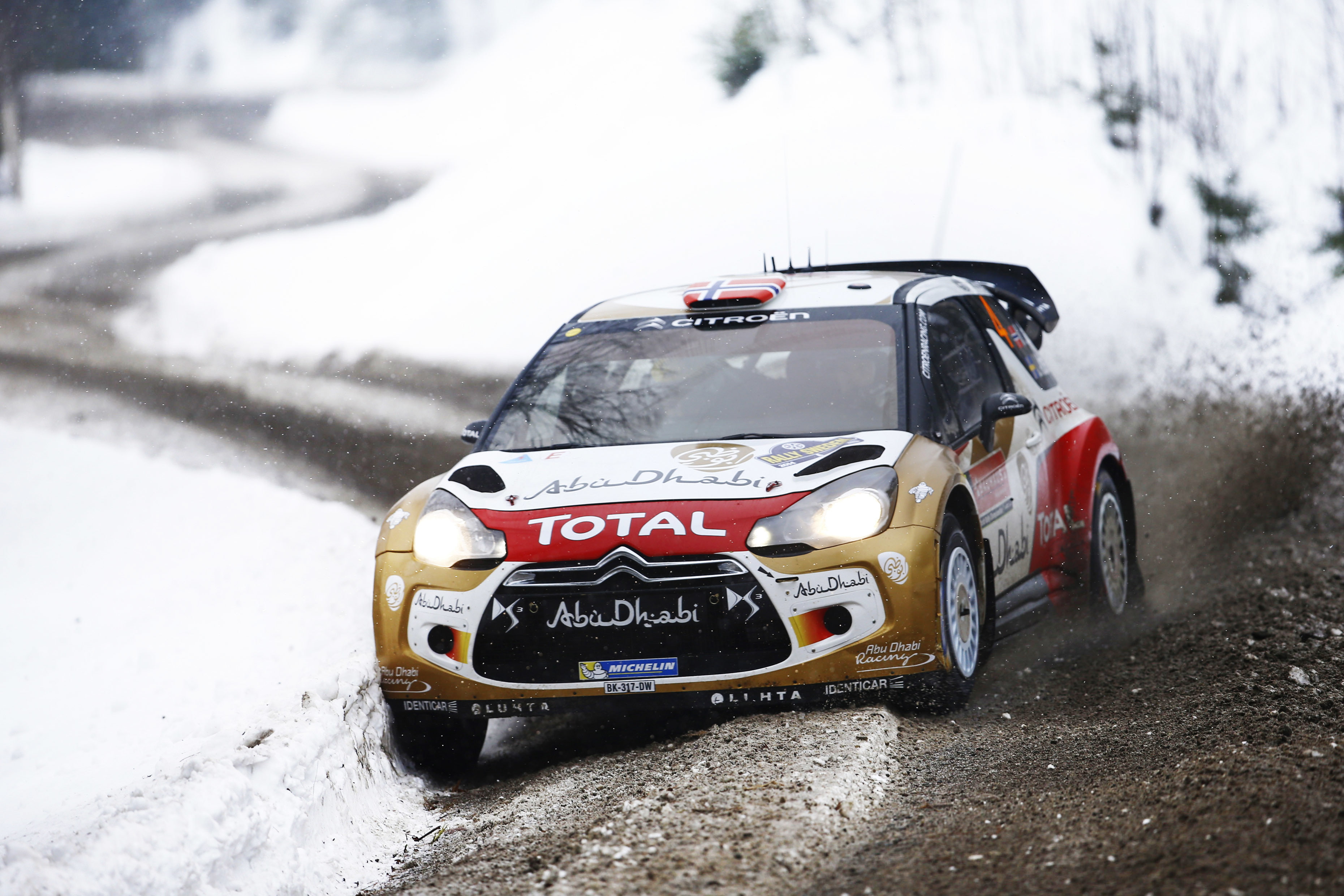 Sport, DS3, Machine, 2K, Citroen, Winter, Snow, Rally, Auto, Cold, Mads Ostberg, The front, WRC, Total, HD Wallpaper