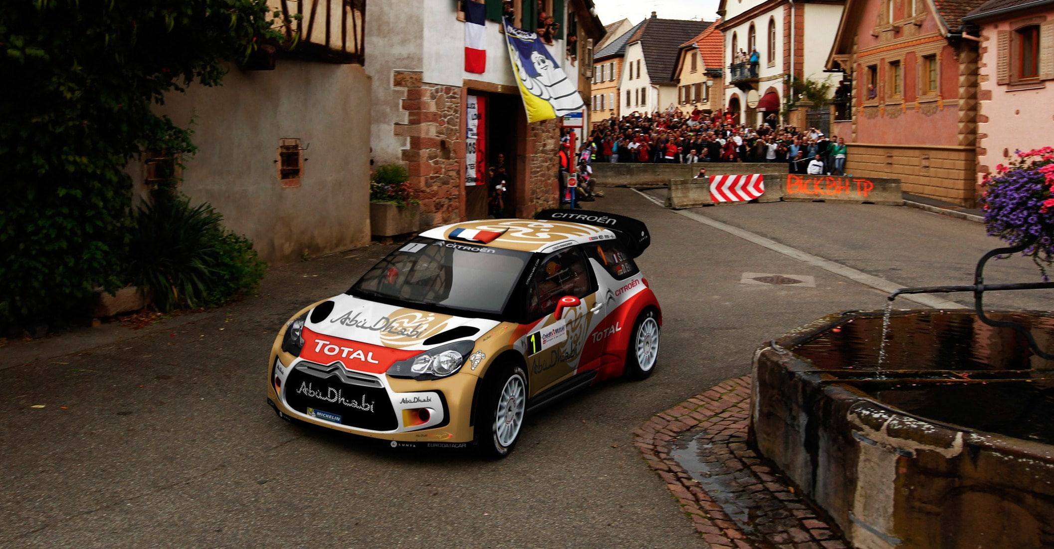 Citroen, Race, People Front, Rally, DS3, Daniel Elena, WRC, Sport, Sebastien Loeb, 1080P, The city, HD Wallpaper