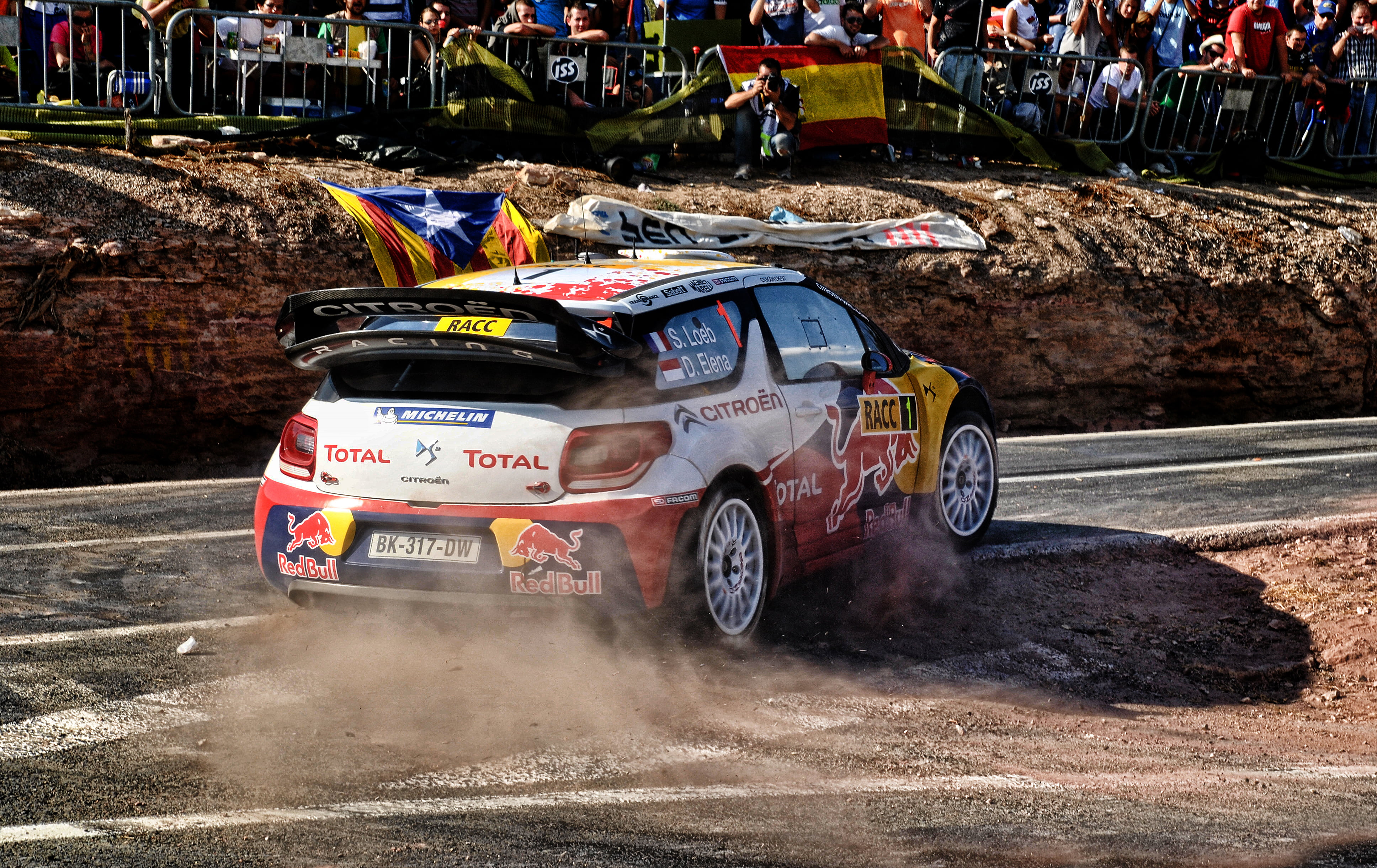 WRC, Red Bull, Turn, Citroen, Sebastien Loeb, Fans, People, 4K, DS3, Rally, HD Wallpaper