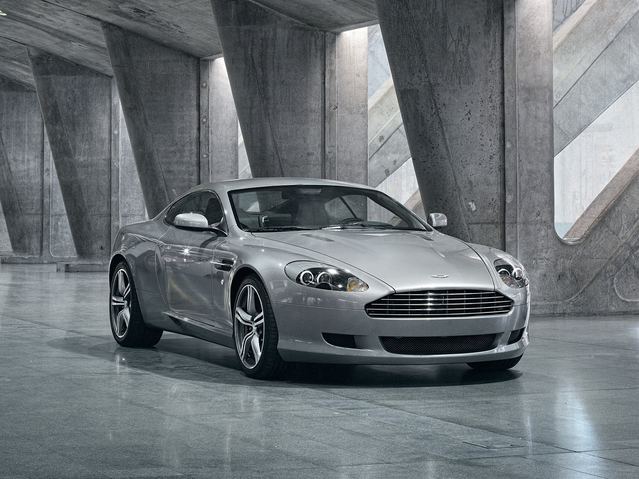 sports Car, front View, luxury, performance, no People, land Vehicle, engine, mode of Transport, 1080P, supercar, db9, metal, reflection, sport, super - Film Title, HD Wallpaper