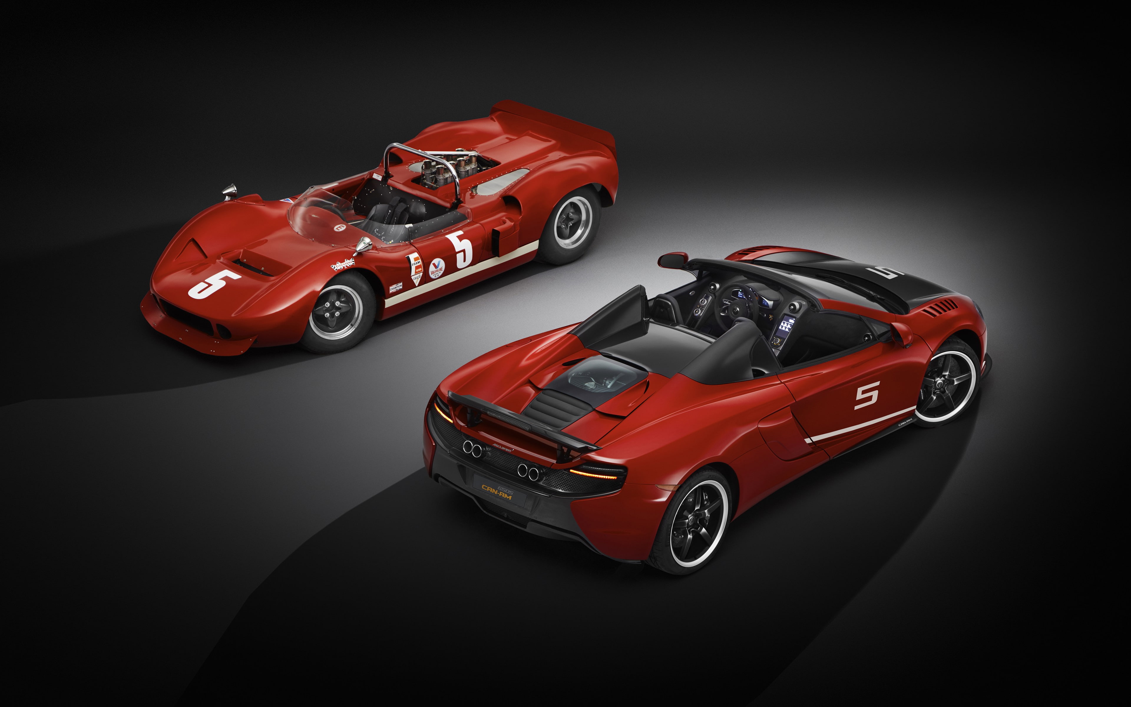 Simple Background, McLaren M1B, McLaren 650S, 4K, convertible, car, HD Wallpaper