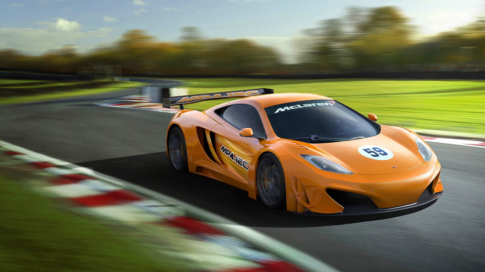 motion, track, car, mp, hd, c, mclaren, gt, gt3, mp4, 12c, 1080P, race, cars, blur, HD Wallpaper