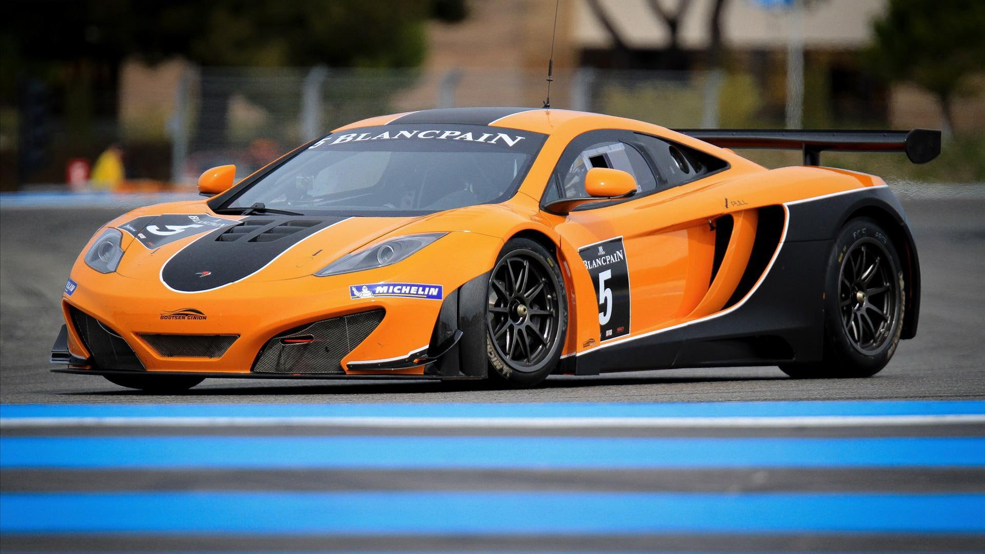 mclaren, gt, mp, 1080P, c, car, orange, 2012, cars, black, sports, HD Wallpaper