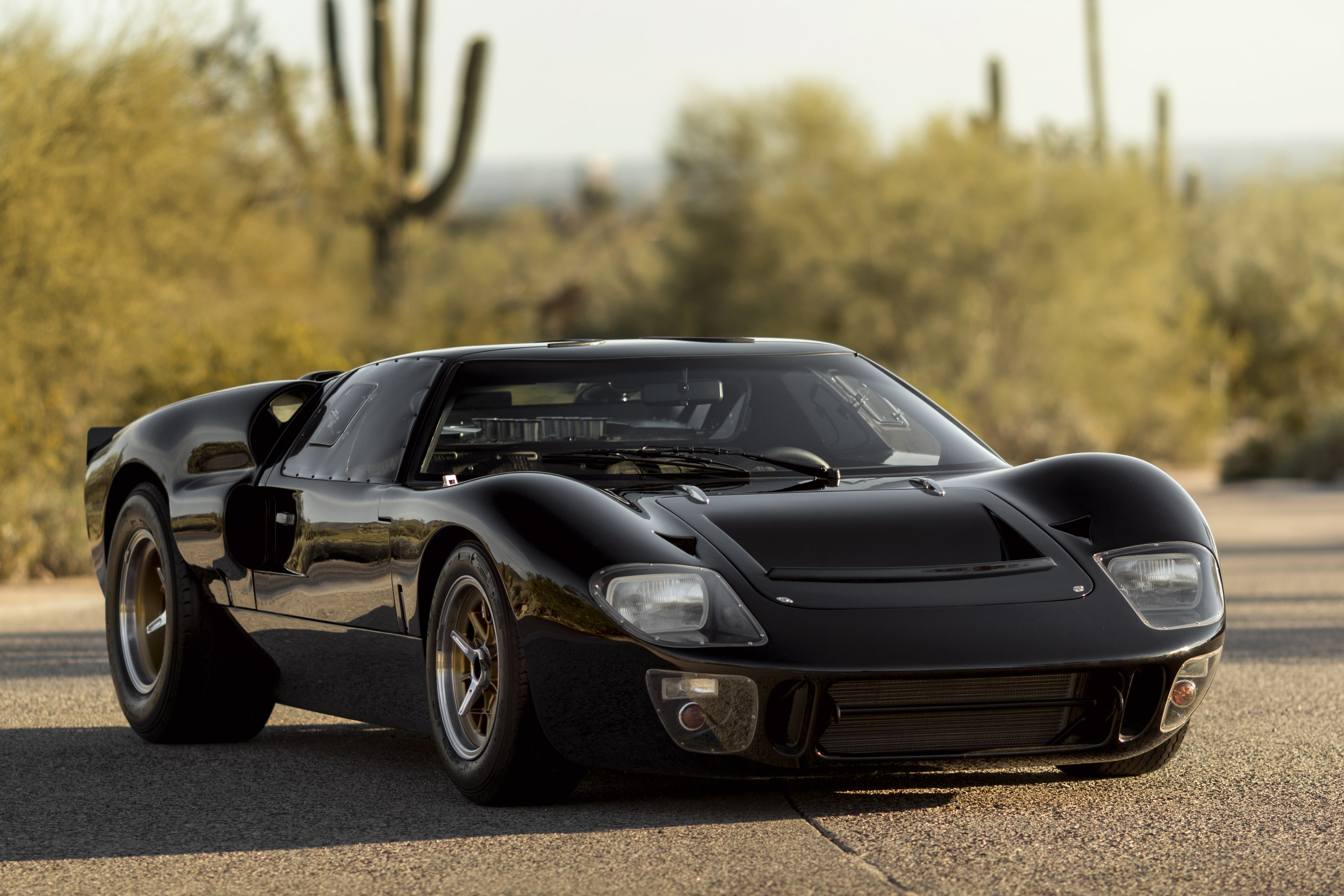 4K, silver colored, supercar, parking, street, city, gt40, motor vehicle, superformance, nature, transportation, mode of transportation, land vehicle, HD Wallpaper
