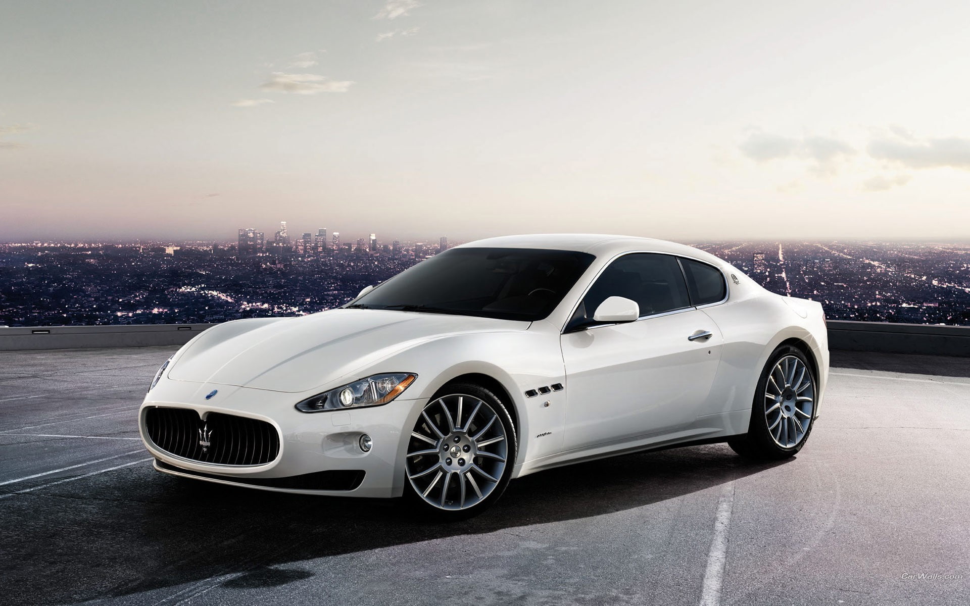 vehicle, cityscape, 1080P, Maserati, car, white cars, HD Wallpaper