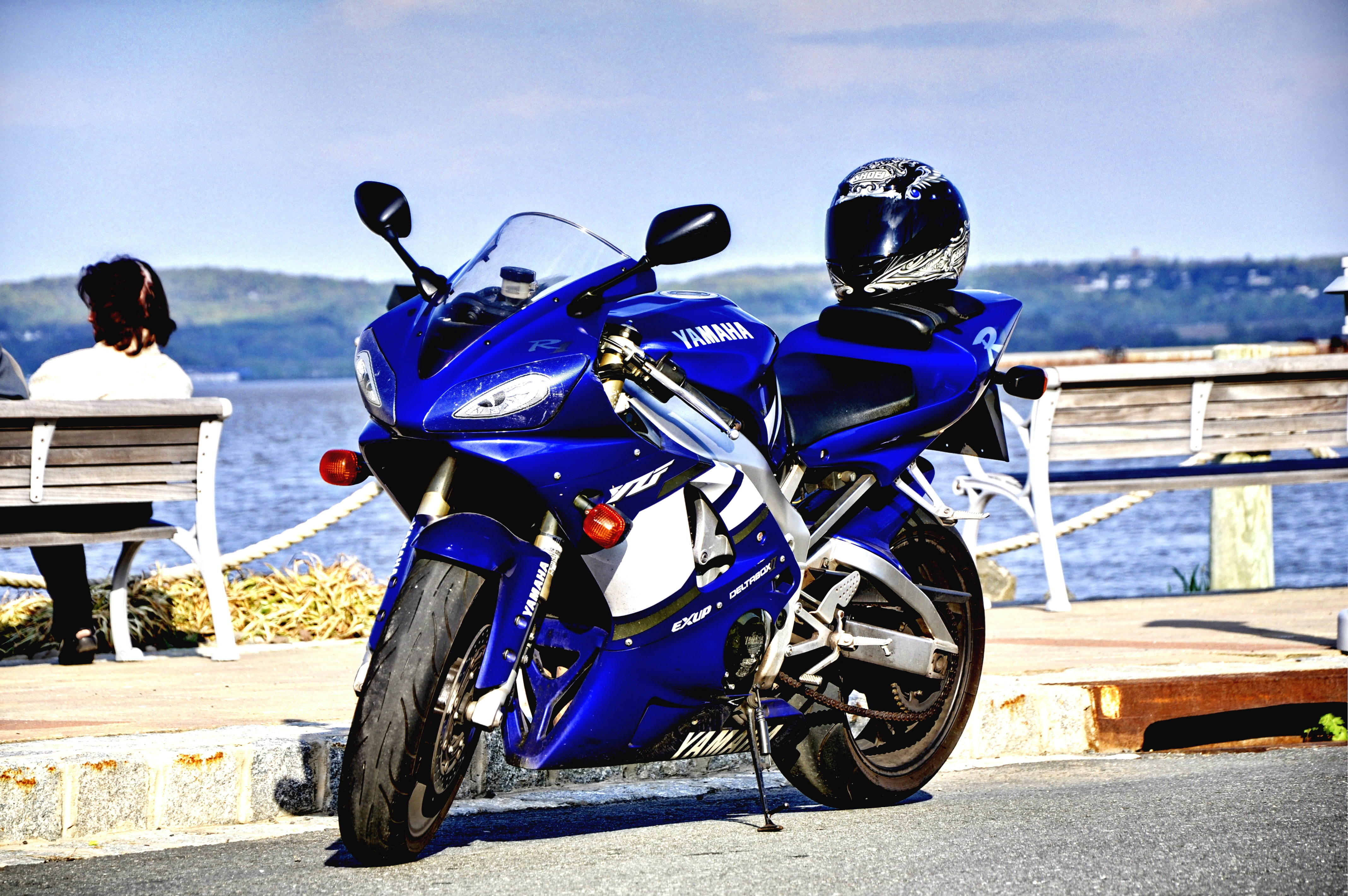 Motorbikes, yamaha, hd, yamaha R1, motorcycles, 4K, r, x, art, HD Wallpaper