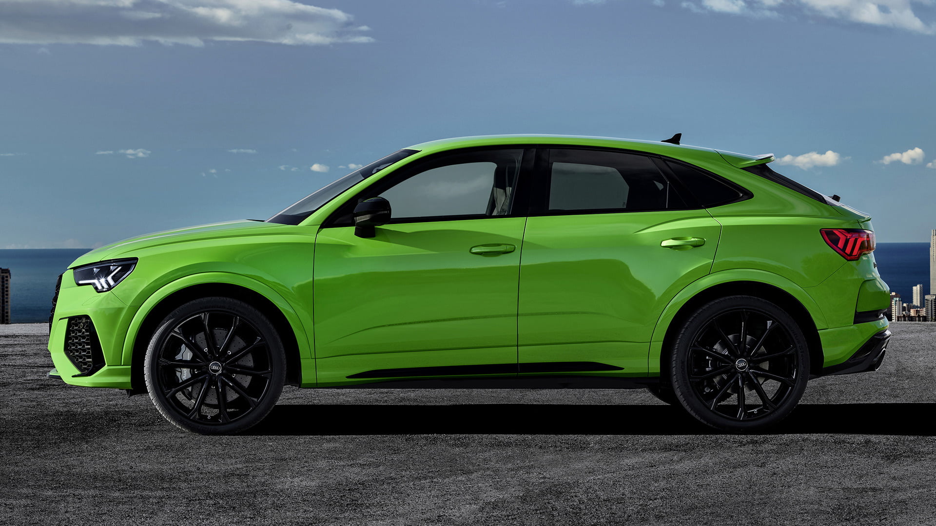 Green Car, 1080P, Audi, Car, Audi RS Q3 Sportback, HD Wallpaper