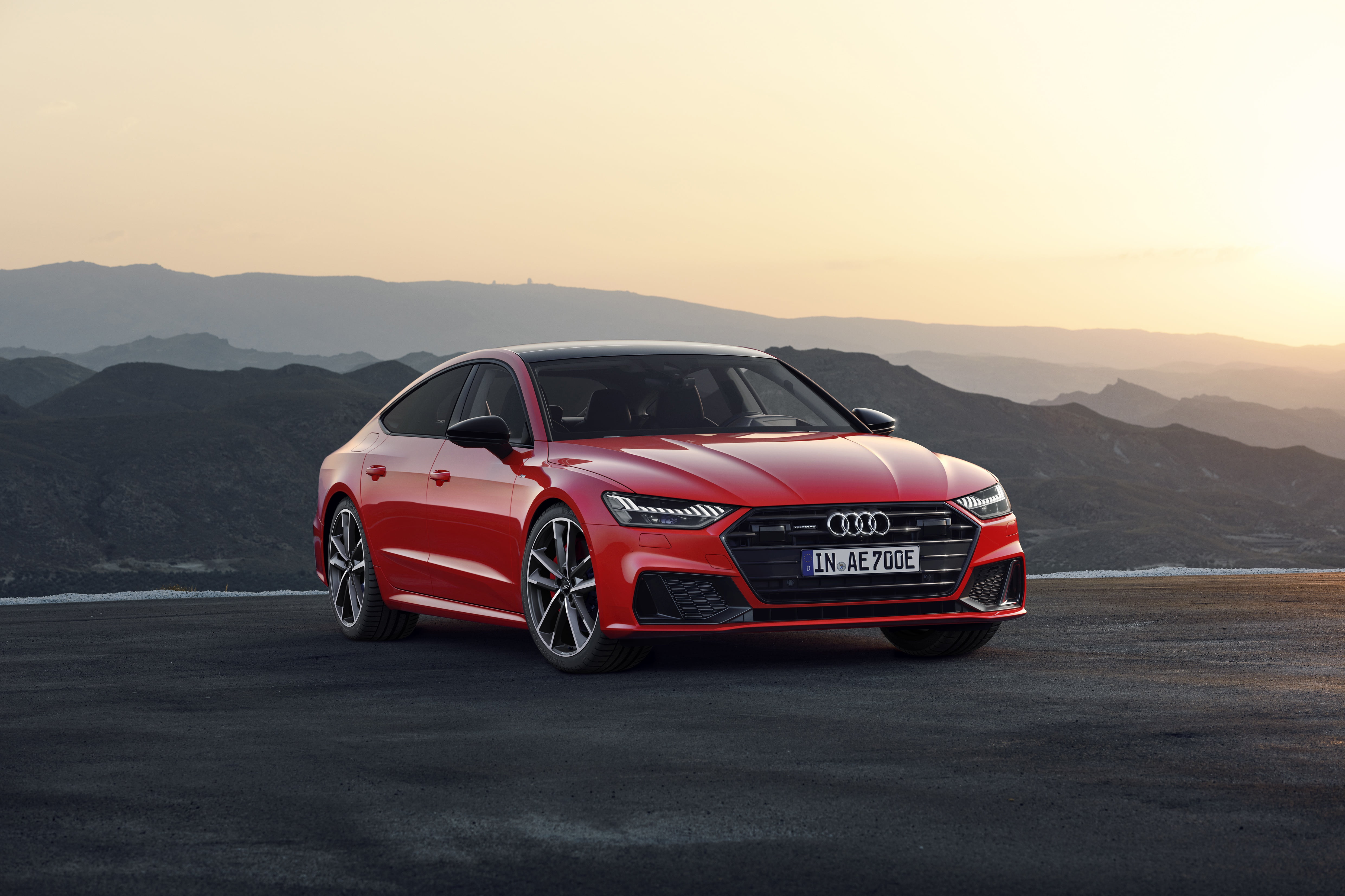 sedan, sunset, 4K, Sportback, 2019, Audi A7, the evening, HD Wallpaper