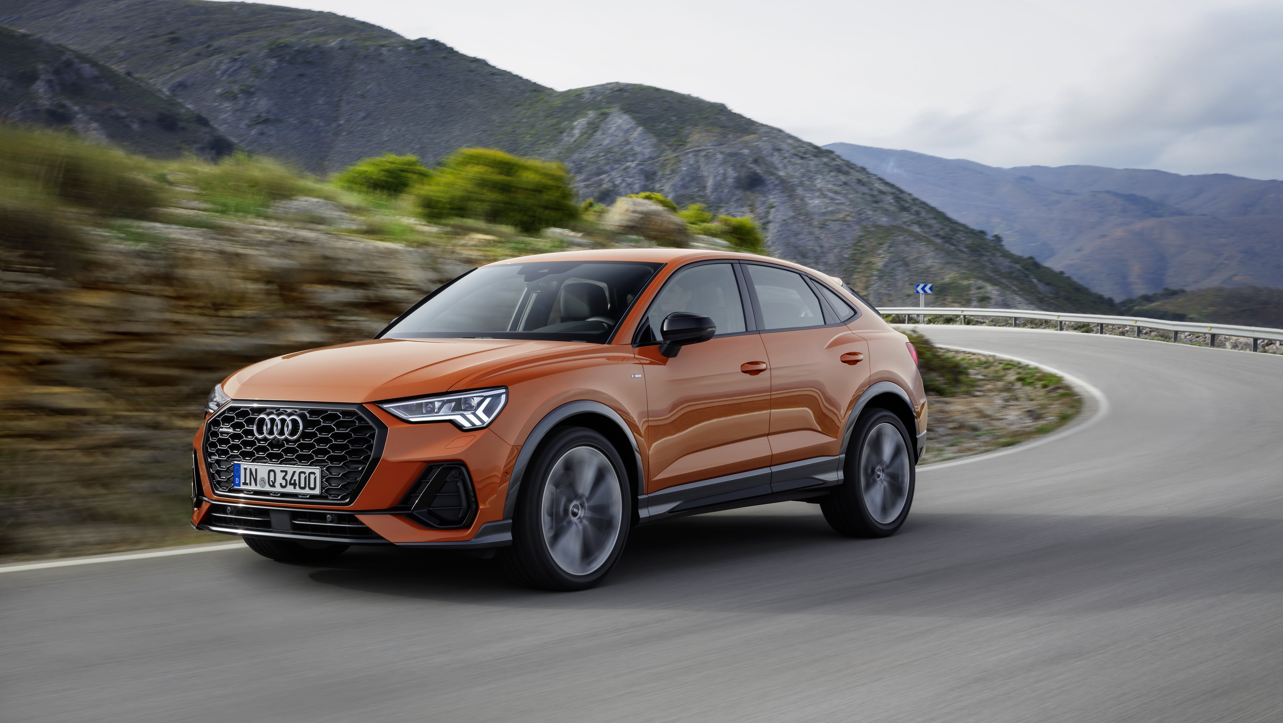 Luxury Car, 4K, Vehicle, Audi, Audi Q3, Orange Car, SUV, Audi Q3 Sportback S Line, Car, HD Wallpaper