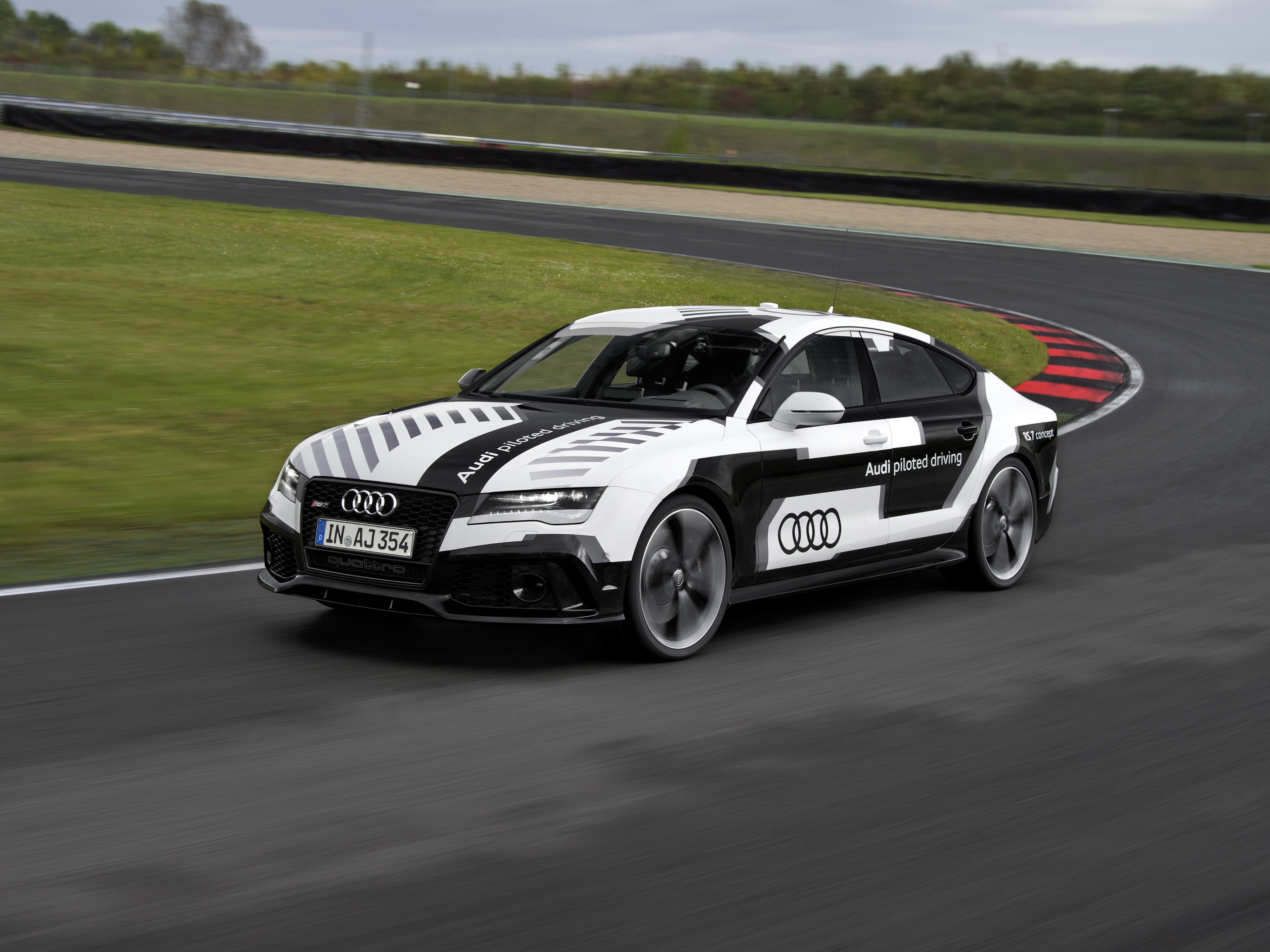 r-s, concept, audi, driving, 2014, rs7, 4K, piloted, HD Wallpaper