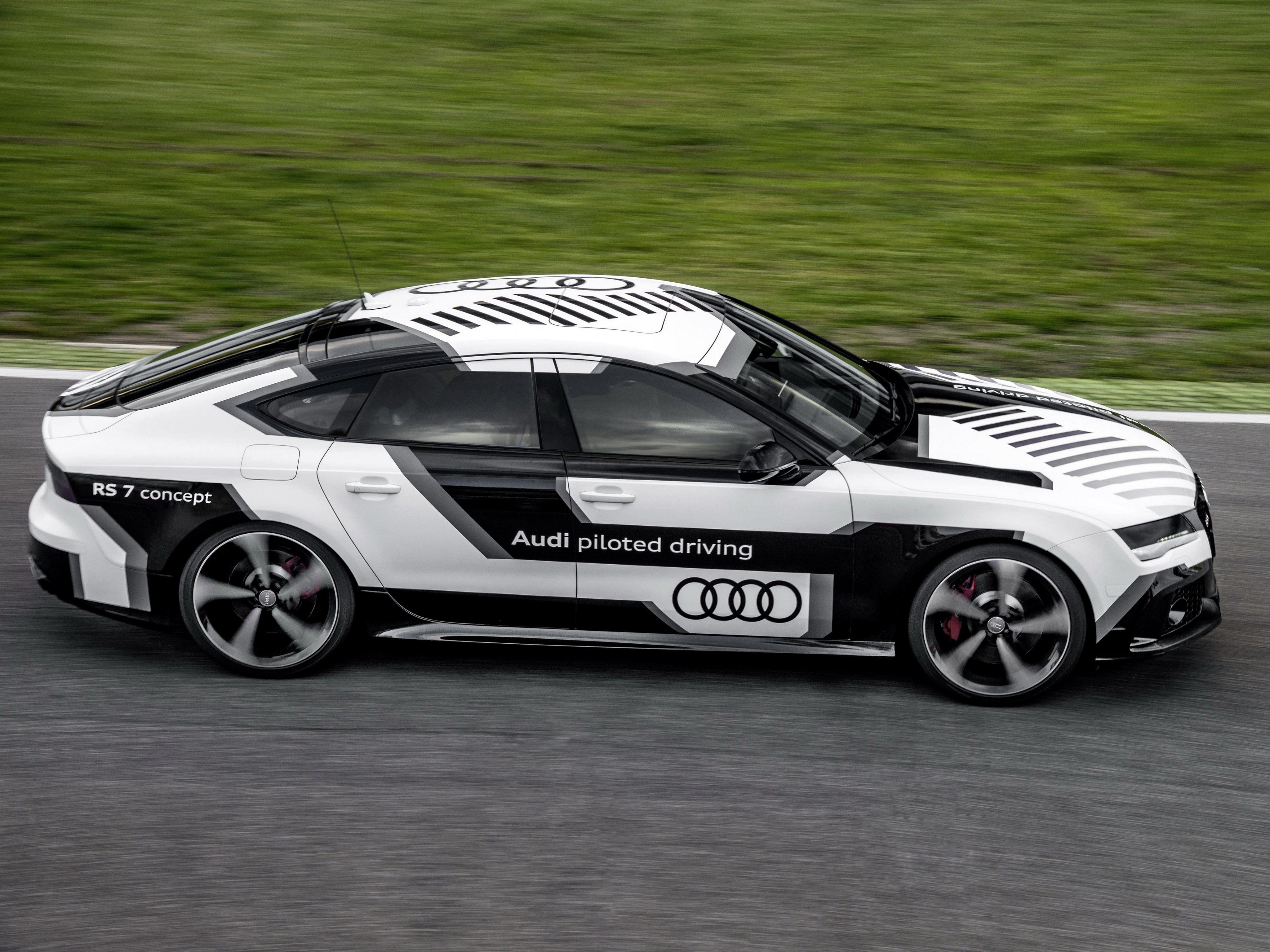 piloted, rs7, concept, r-s, audi, 4K, 2014, driving, HD Wallpaper