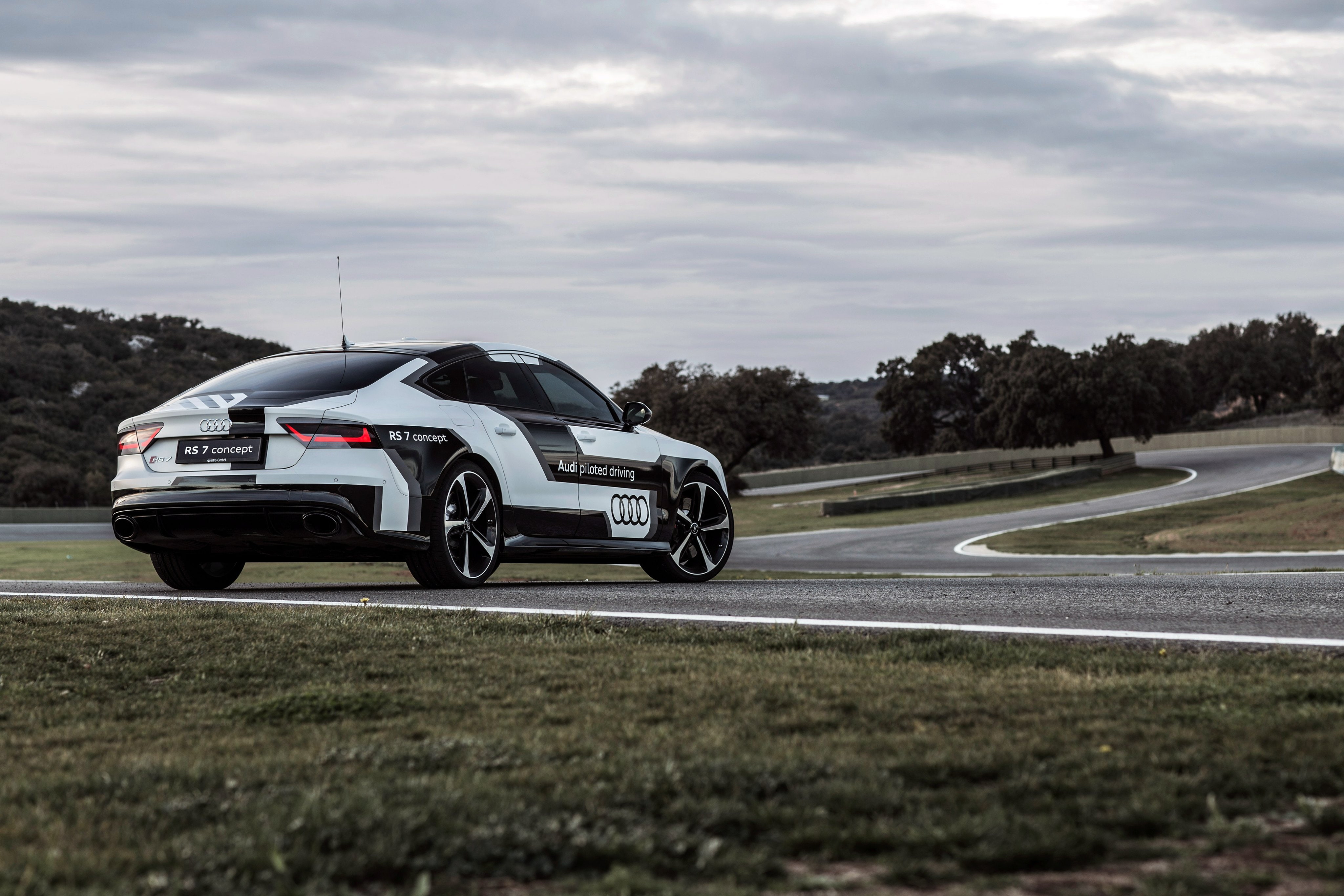 4K, 2014, driving, concept, r-s, audi, rs7, piloted, HD Wallpaper