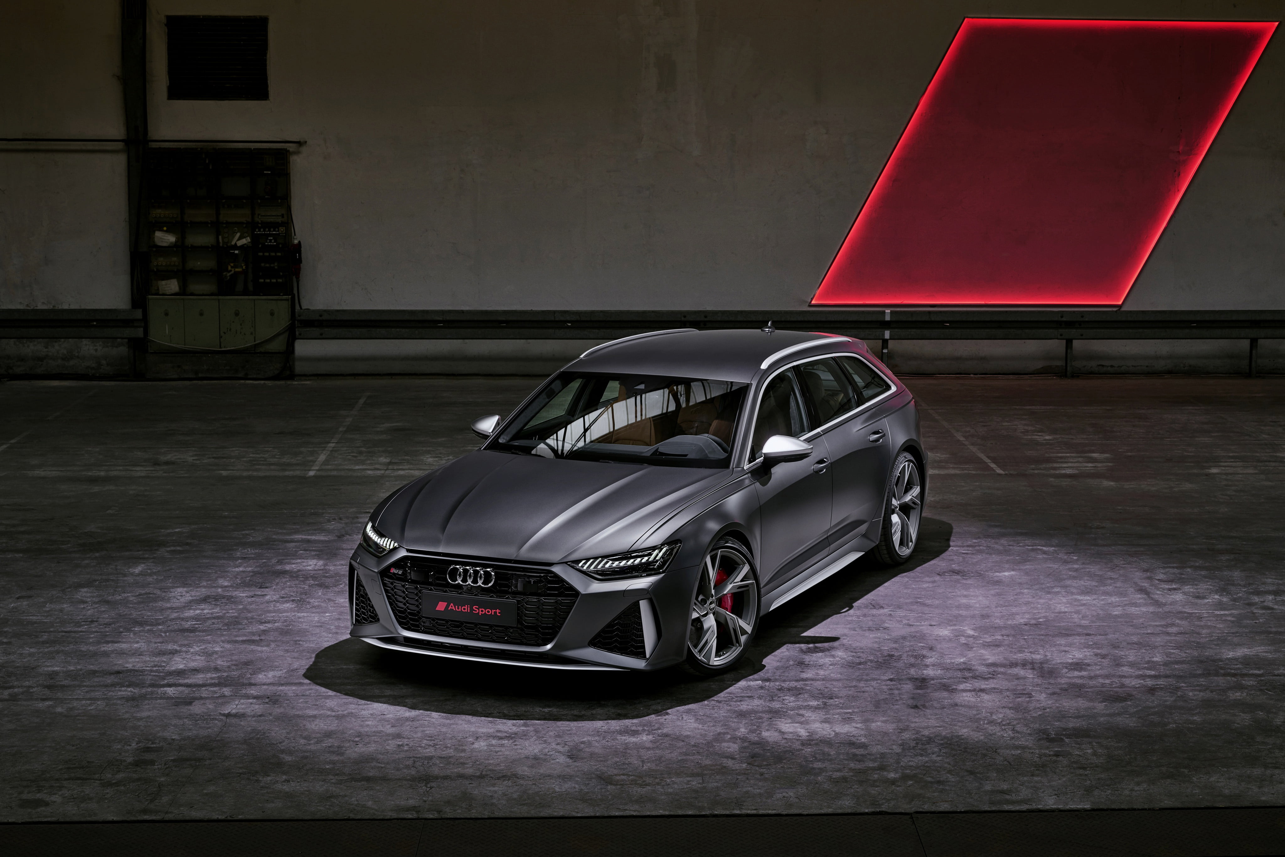 4K, universal, V8 Twin-Turbo, 2019, dark gray, the room, Audi, RS6 Avant, RS 6, 2020, HD Wallpaper