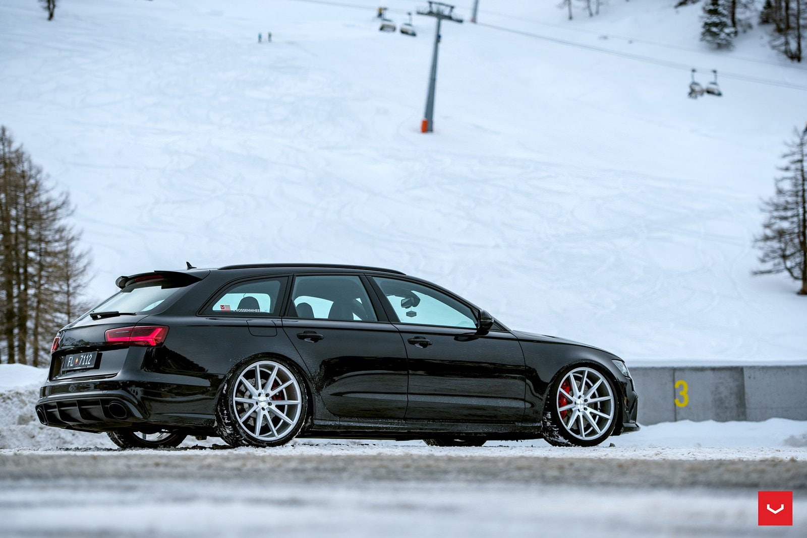 720P, avant, vossen, rs6, audi, black, cars, wheels, HD Wallpaper