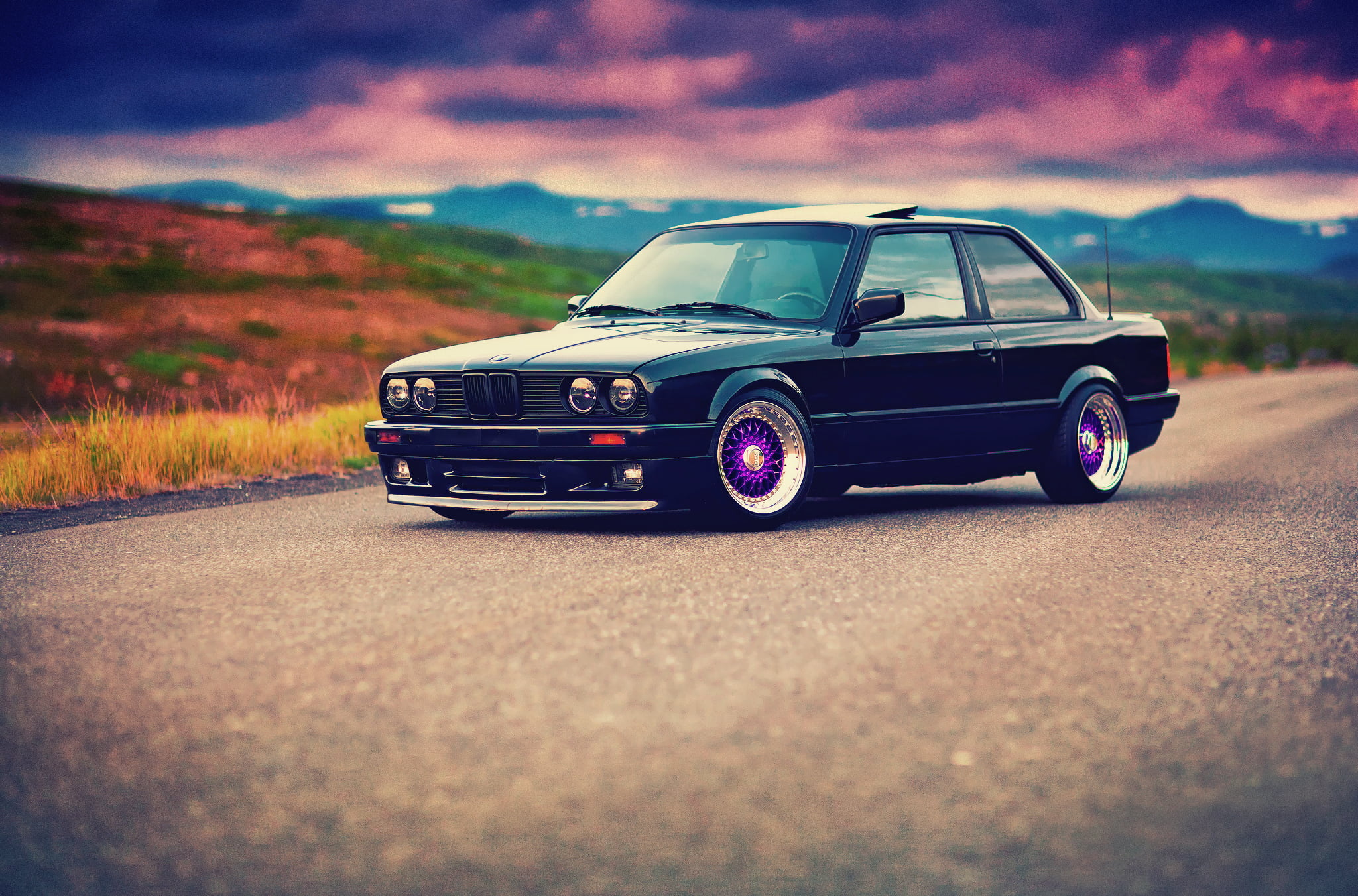 325i, convertible, old-fashioned, low Profile Tires, mini Cooper, BBS, chrome, front View, driving, luxury, selective focus, day, road Trip, toy, speed, HD Wallpaper