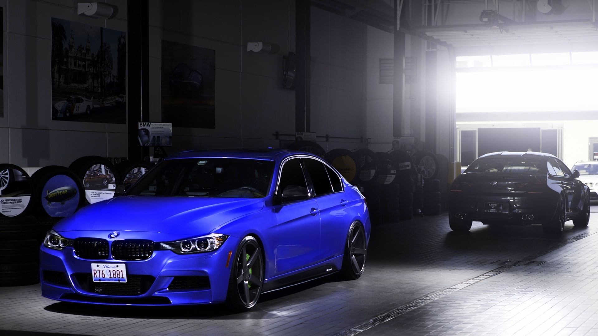 Blue, Car, sedan, Stop, 1080P, BMW, HD Wallpaper
