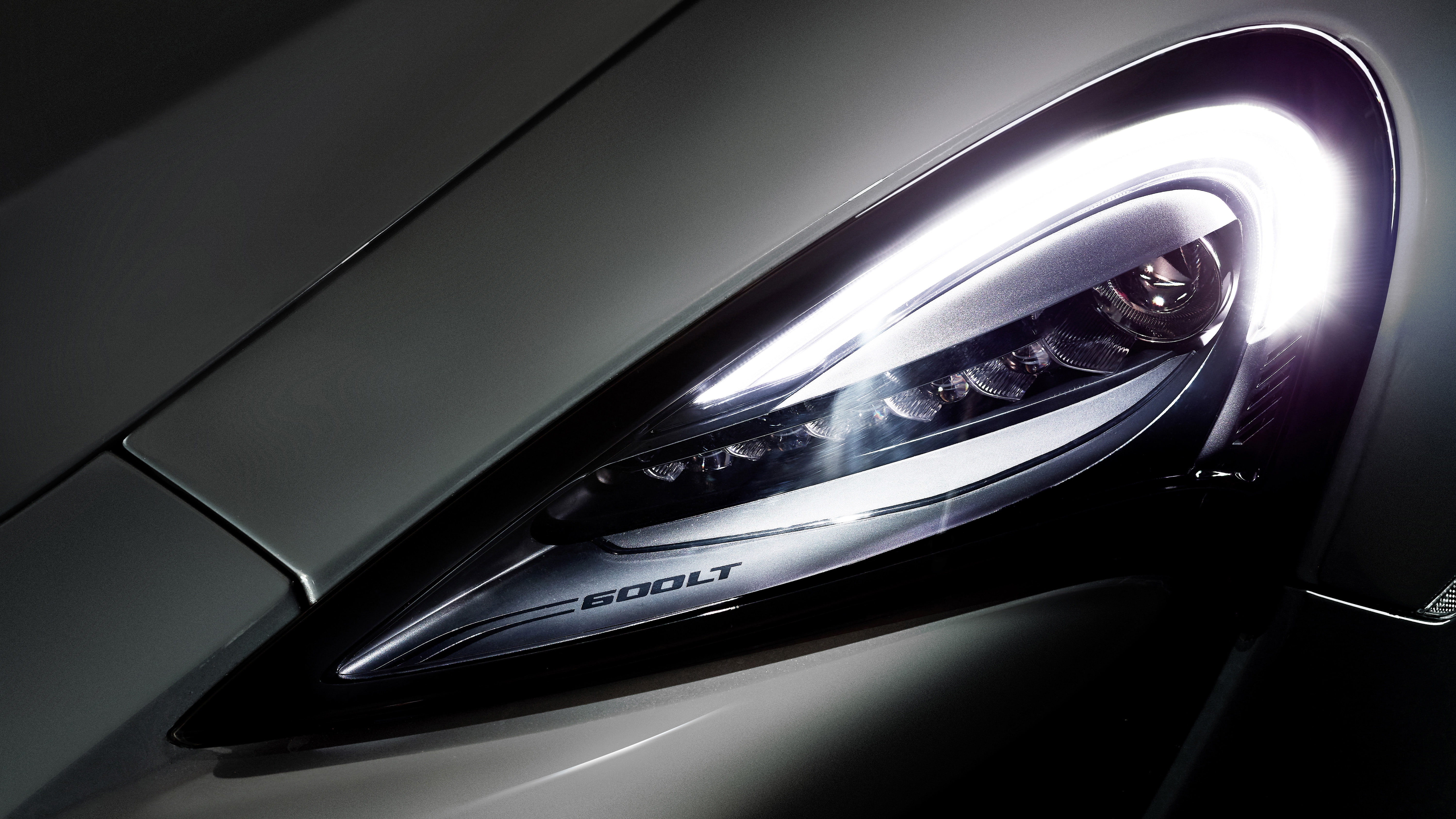 LED, Mclaren, 5K, 600LT, Headlights, HD Wallpaper