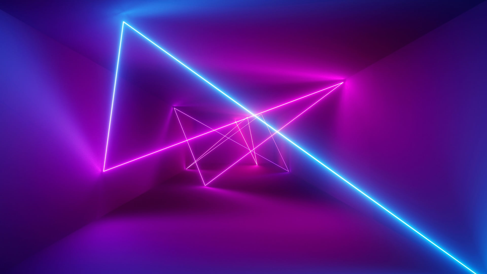 prespective, stripes, LED headlight, neon, 1080P, pink, blue, HD Wallpaper