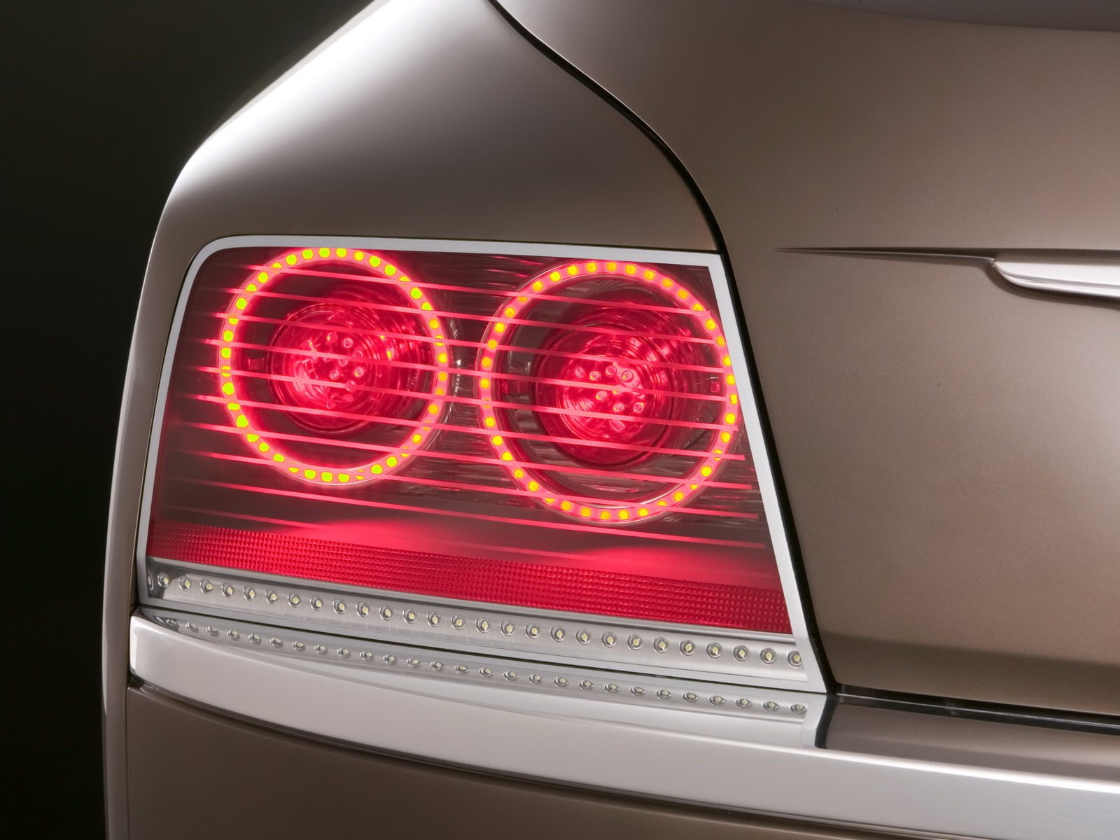 LEDs, Imperial, point, Concept, Chrysler, 720P, Headlight, round, HD Wallpaper