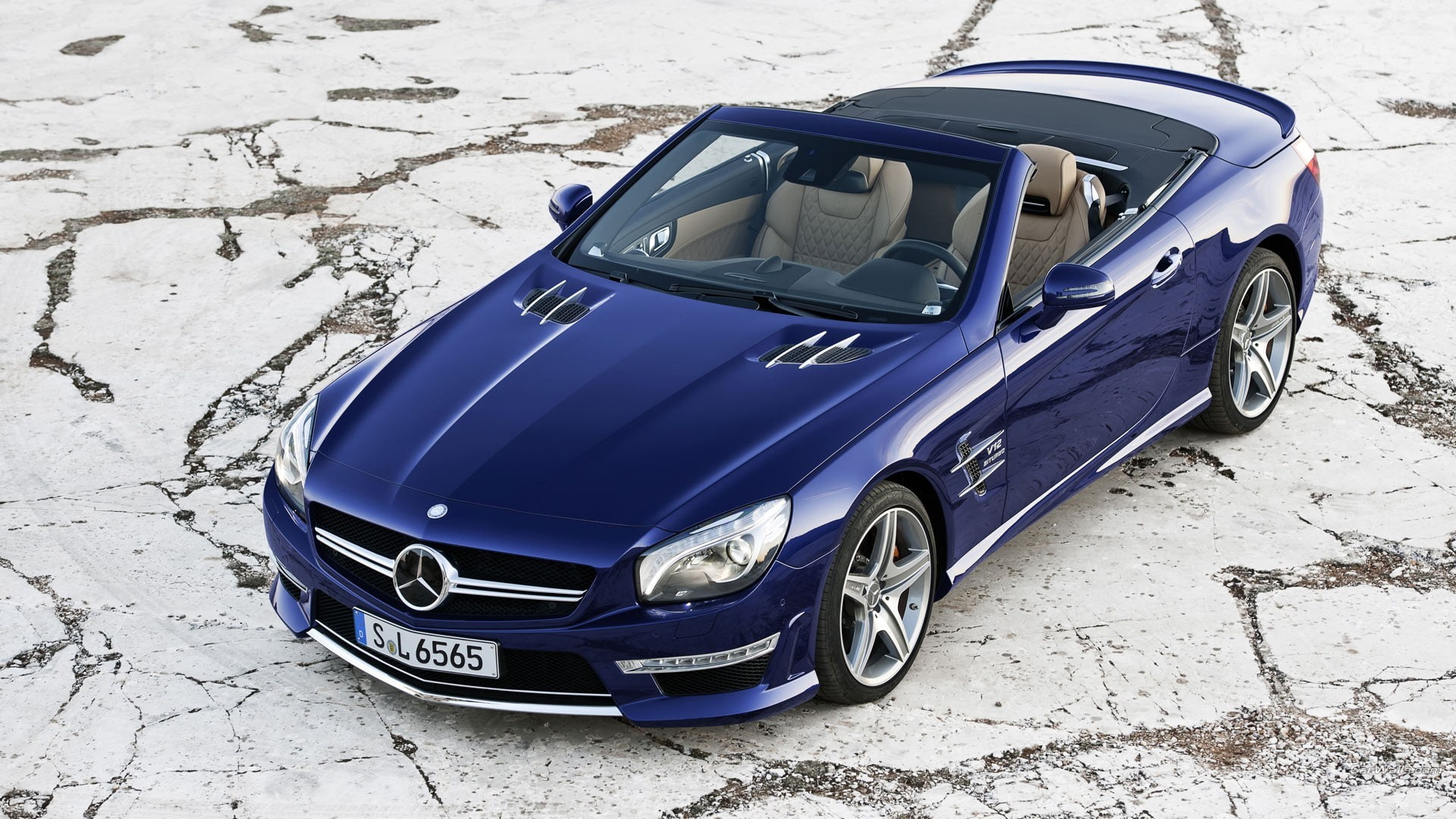 motor vehicle, blue, street, transportation, no people, mercedes sl 65 amg, old, vintage car, outdoors, land vehicle, retro styled, car, parking, travel, HD Wallpaper