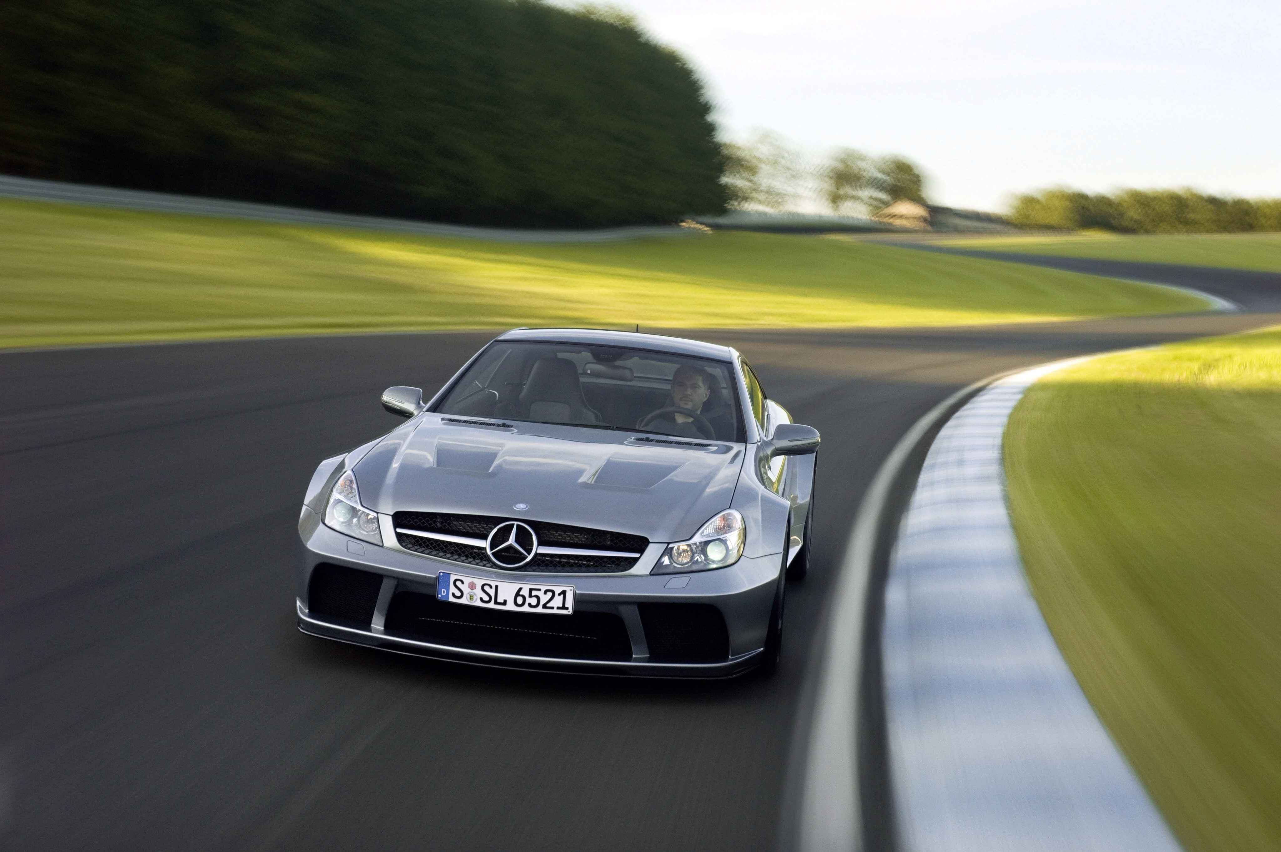 track, machine, AMG, 4K, Mercedes, SL 65, car, Black Series, the front, HD Wallpaper