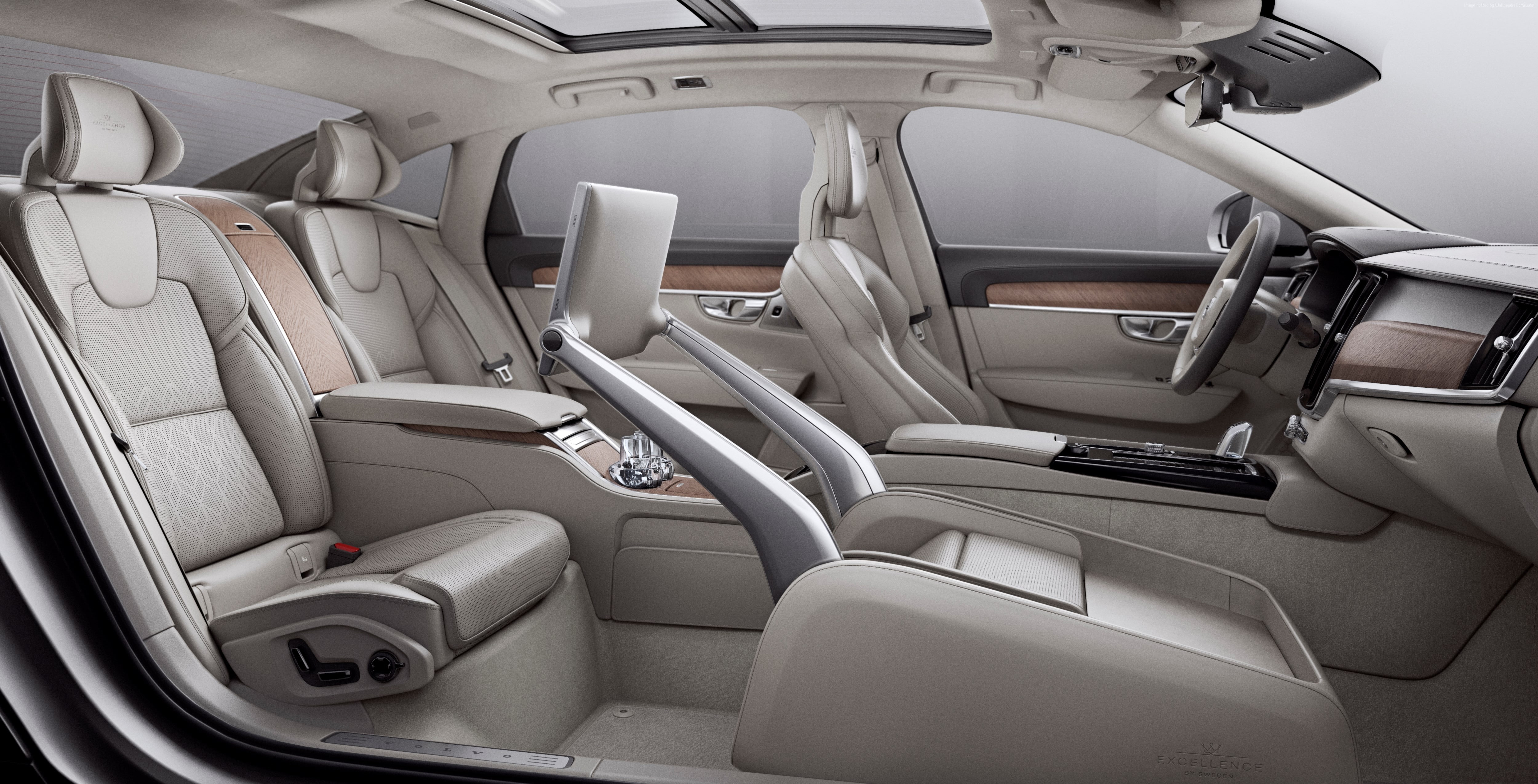 Volvo S90, 4K, luxury cars, interior, HD Wallpaper