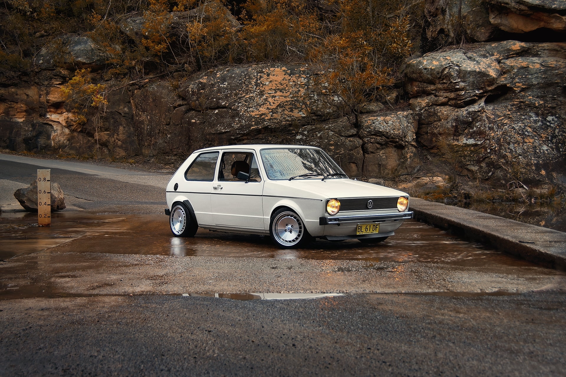 hatchback, travel Destinations, obsolete, modern, solid, driving, motion, stream, Classic, golf, sunlight, speed, Wake up, mode of Transport, retro Styled, HD Wallpaper