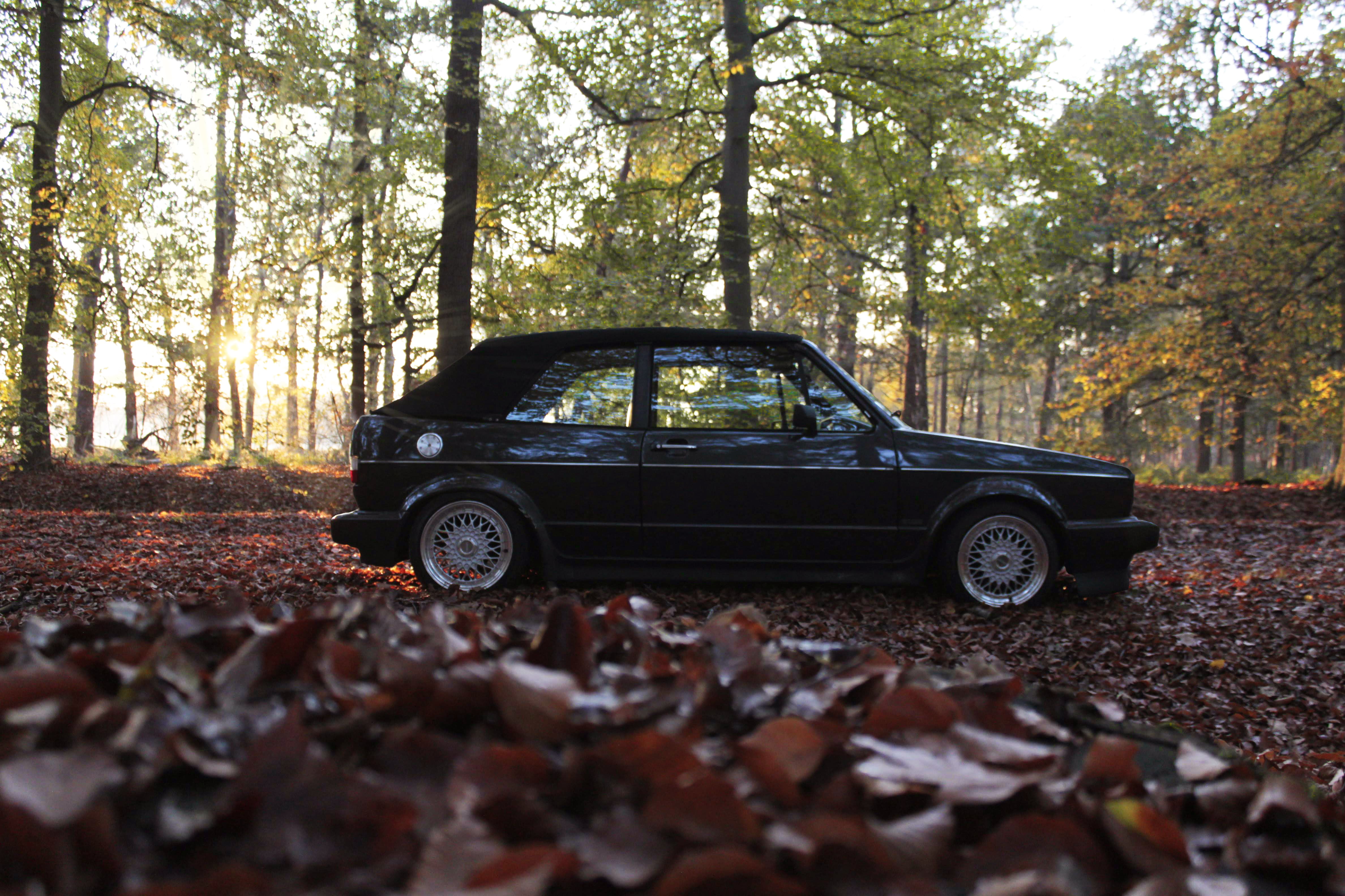 Volkswagen Golf Mk1, spring, car, 4K, HD Wallpaper