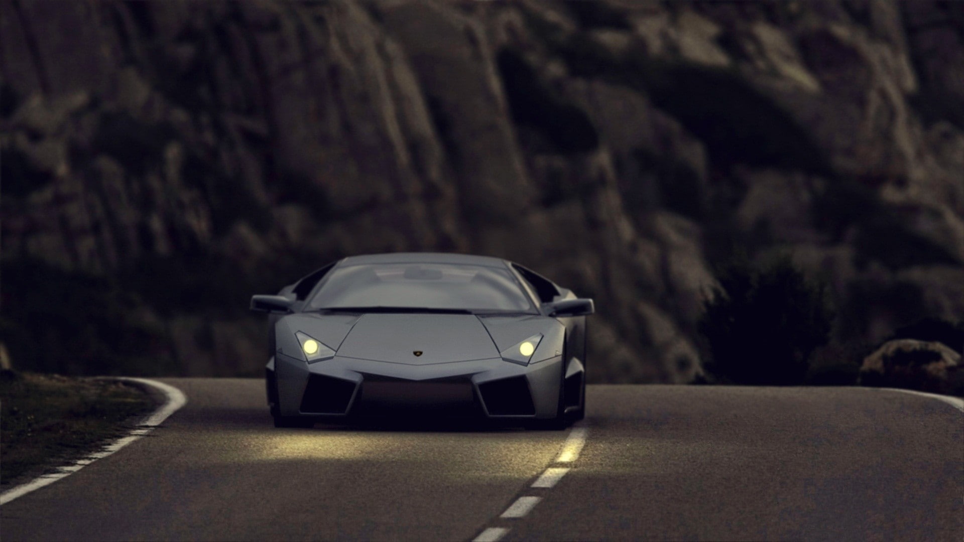 gray, cars, 1080P, reventon, lamborghini, HD Wallpaper