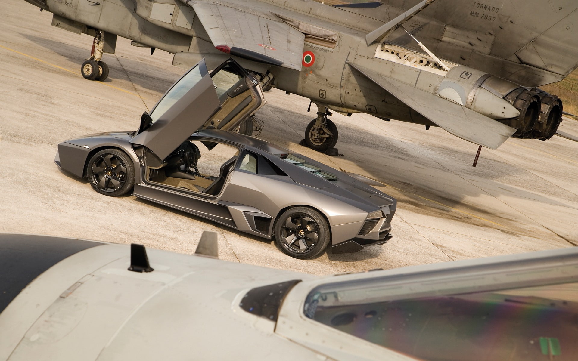 hd, lamborghini, reventon, jets, 1080P, cars, HD Wallpaper