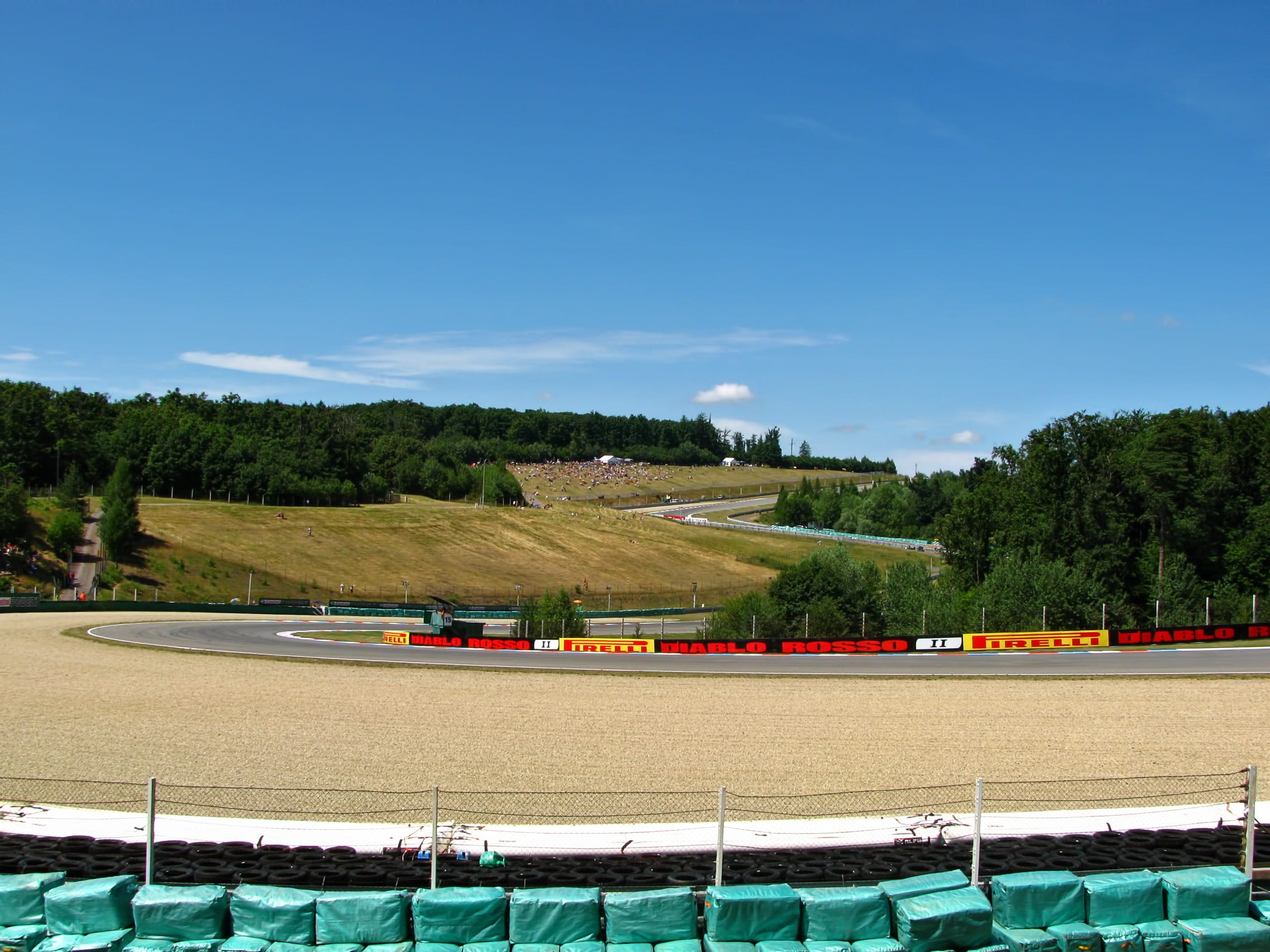 tree, built structure, event, day, circuit, blue sky, superbikes, colors, high angle view, swimming pool, trees, no people, nature, stadium, Race Track, HD Wallpaper