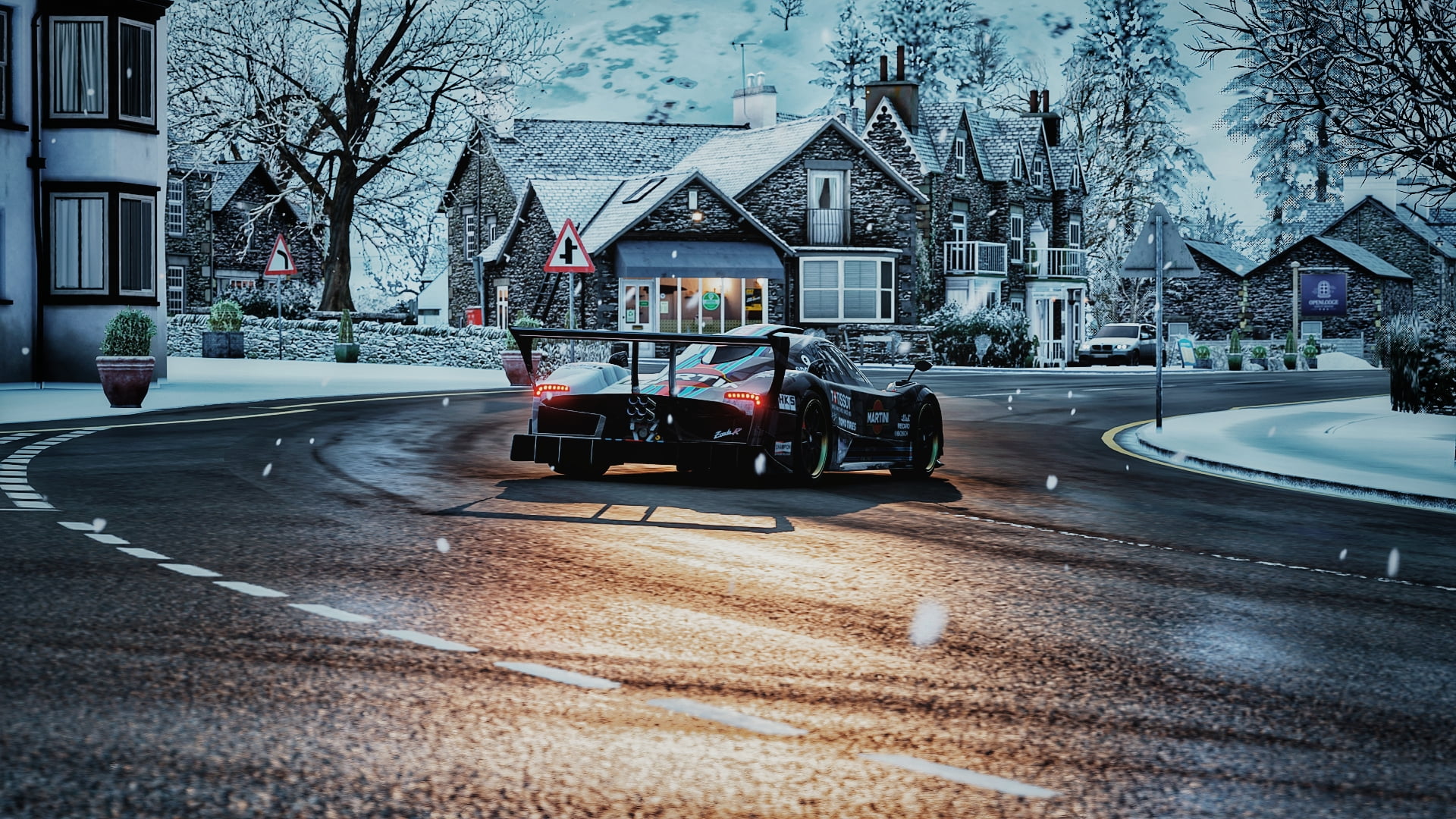 Pagani Zonda R, Pagani, video games, Martini Racing design, 1080P, Martini, Forza Horizon 4, car, HD Wallpaper